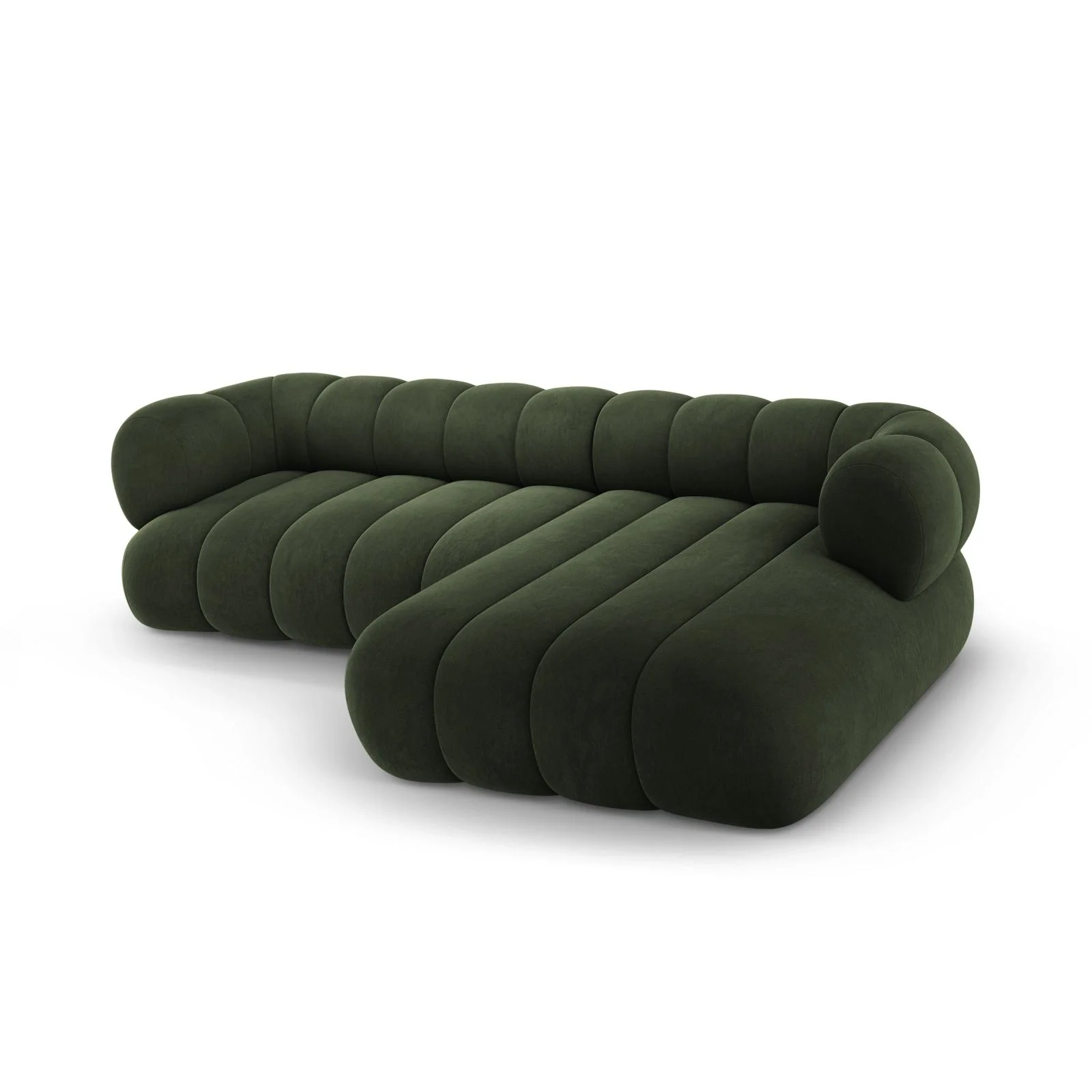 Koge 5-Sitzer Ecksofa, Rechte Seite, aus Samt, 270x165x70 cm - Image 26