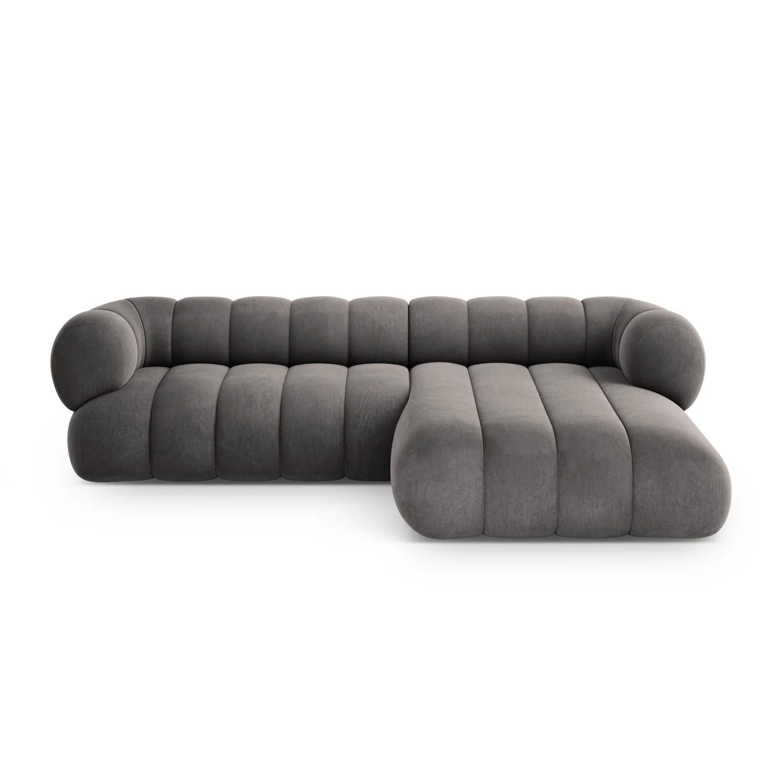 Koge 5-Sitzer Ecksofa, Rechte Seite, aus Samt, 270x165x70 cm - Image 36