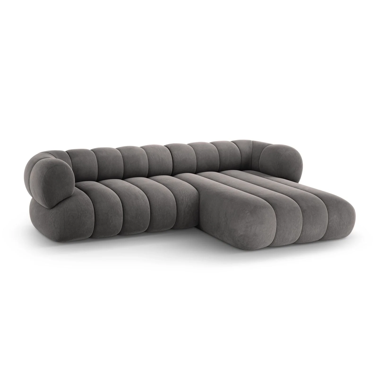 Koge 5-Sitzer Ecksofa, Rechte Seite, aus Samt, 270x165x70 cm - Image 39