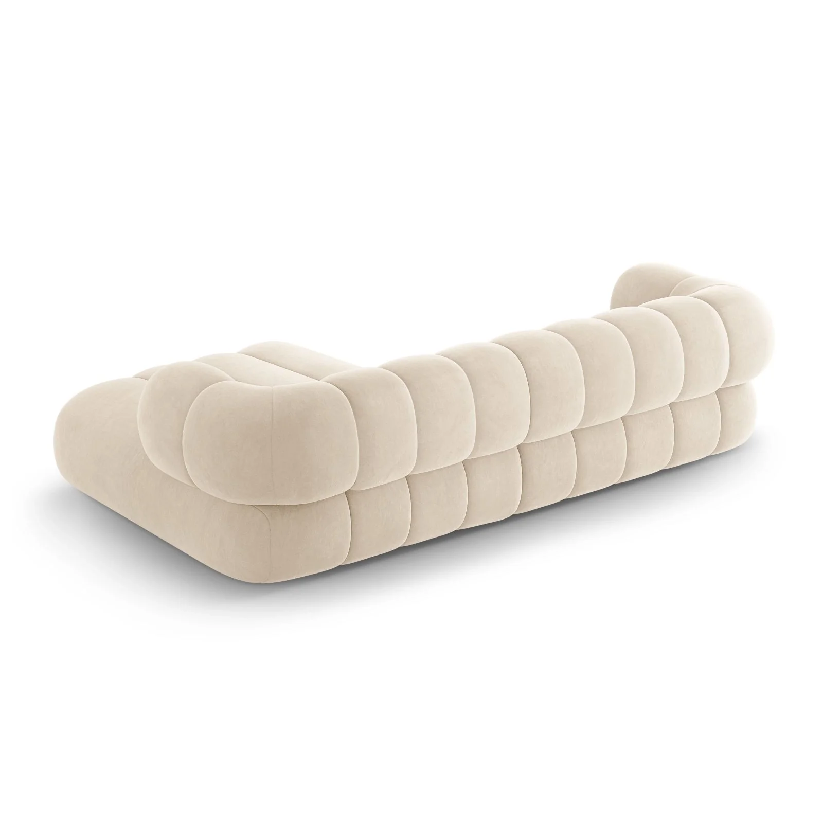 Koge 5-Sitzer Ecksofa, Rechte Seite, aus Samt, 270x165x70 cm - Image 6