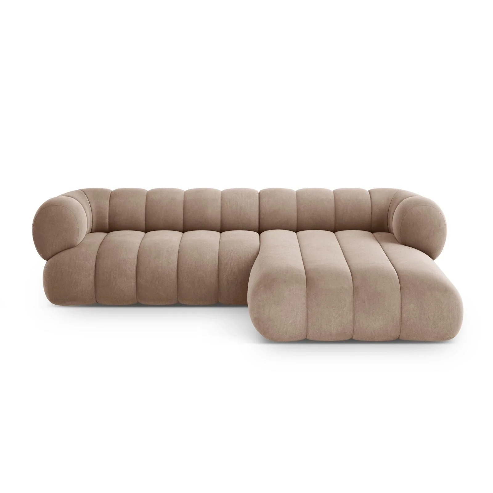 Koge 5-Sitzer Ecksofa, Rechte Seite, aus Samt, 270x165x70 cm - Image 8