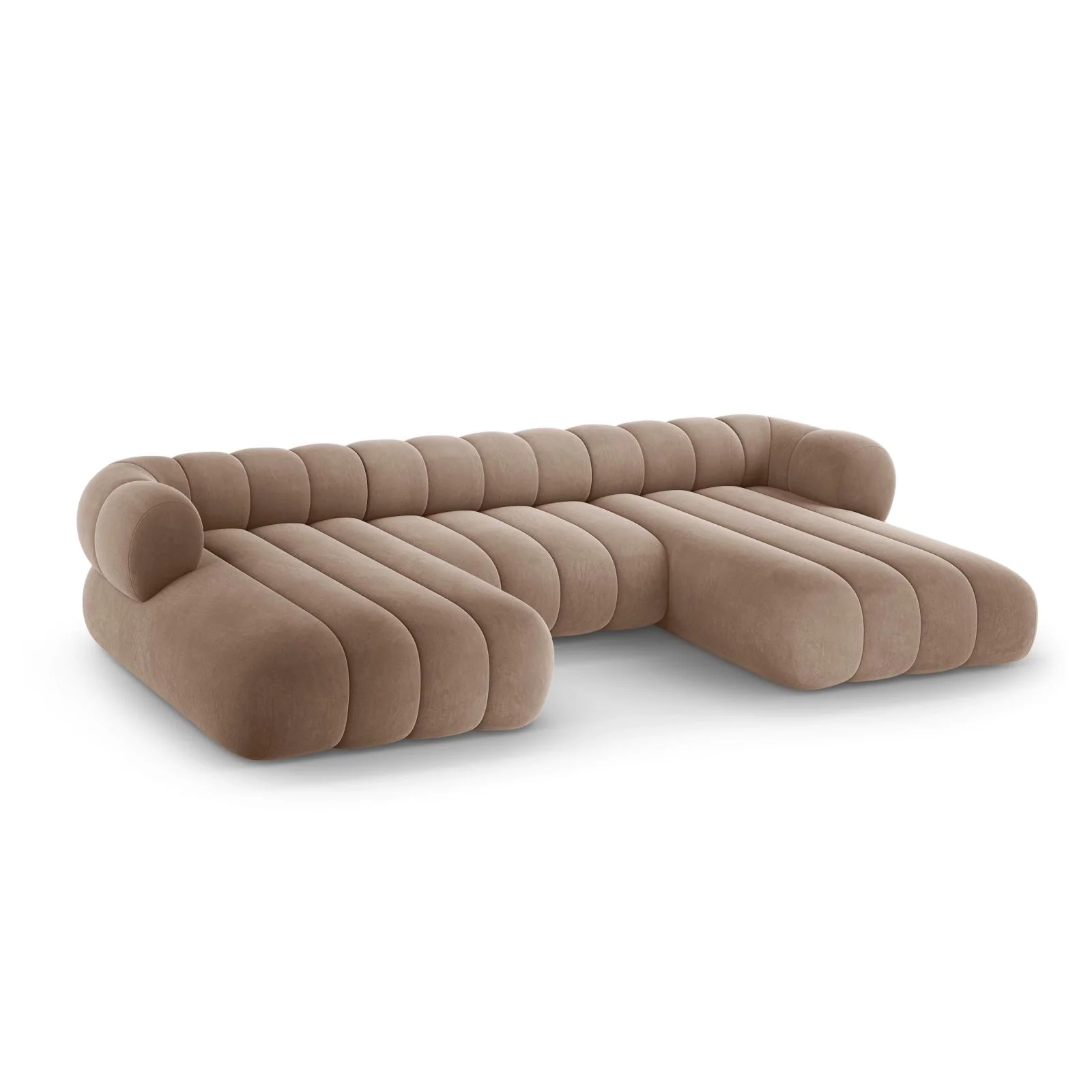 Koge 6-Sitzer Panorama Sofa aus Samt oder Chenille, 348x165x70 cm - Image 10
