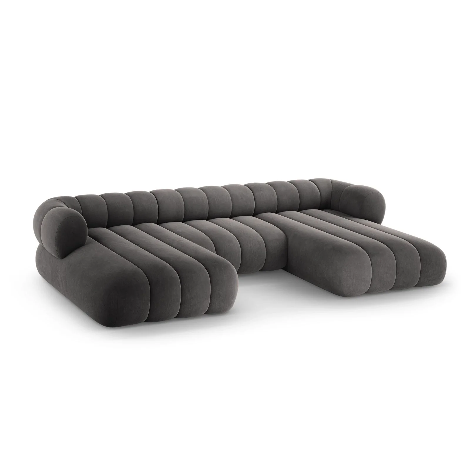 Koge 6-Sitzer Panorama Sofa aus Samt oder Chenille, 348x165x70 cm - Image 34