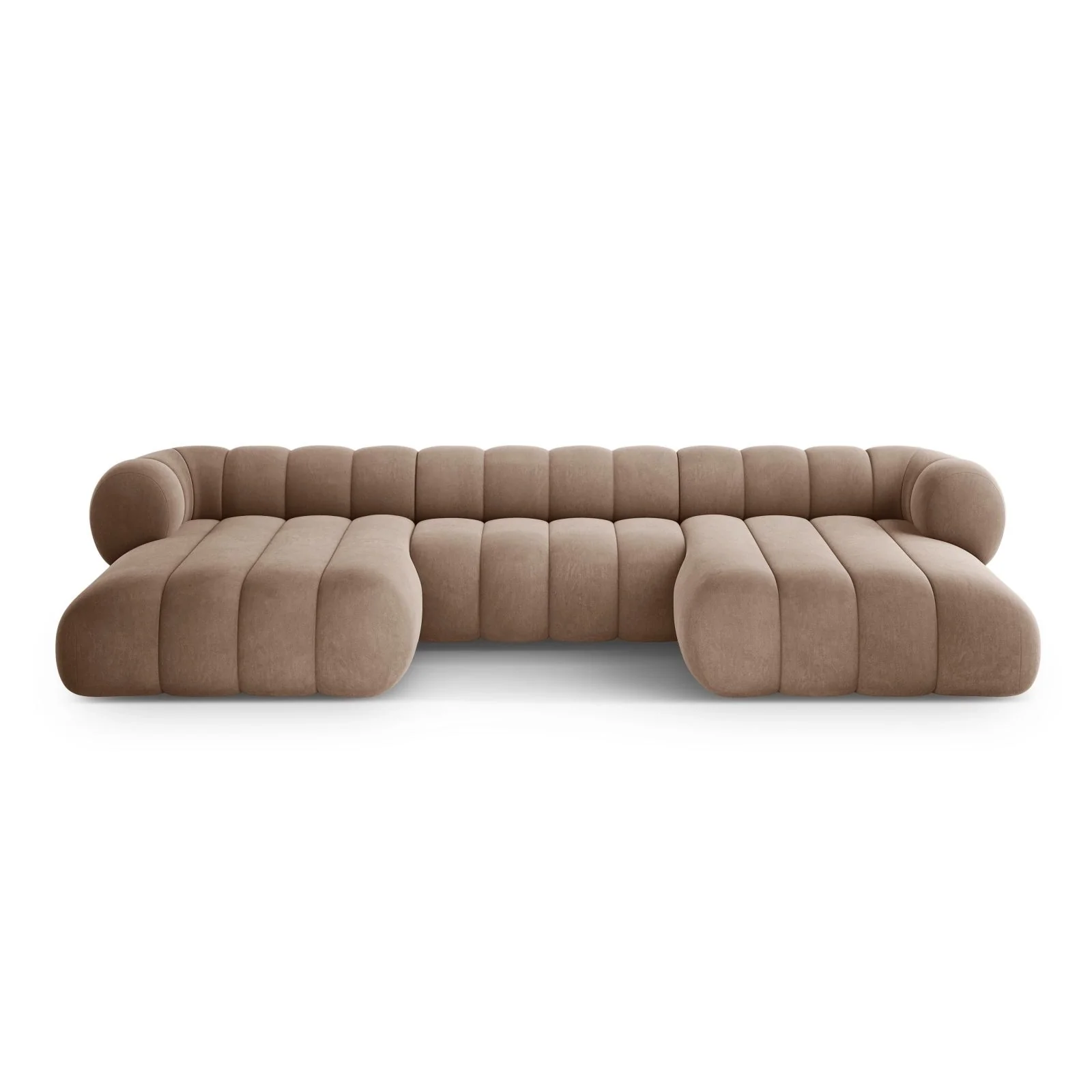 Koge 6-Sitzer Panorama Sofa aus Samt oder Chenille, 348x165x70 cm - Image 7