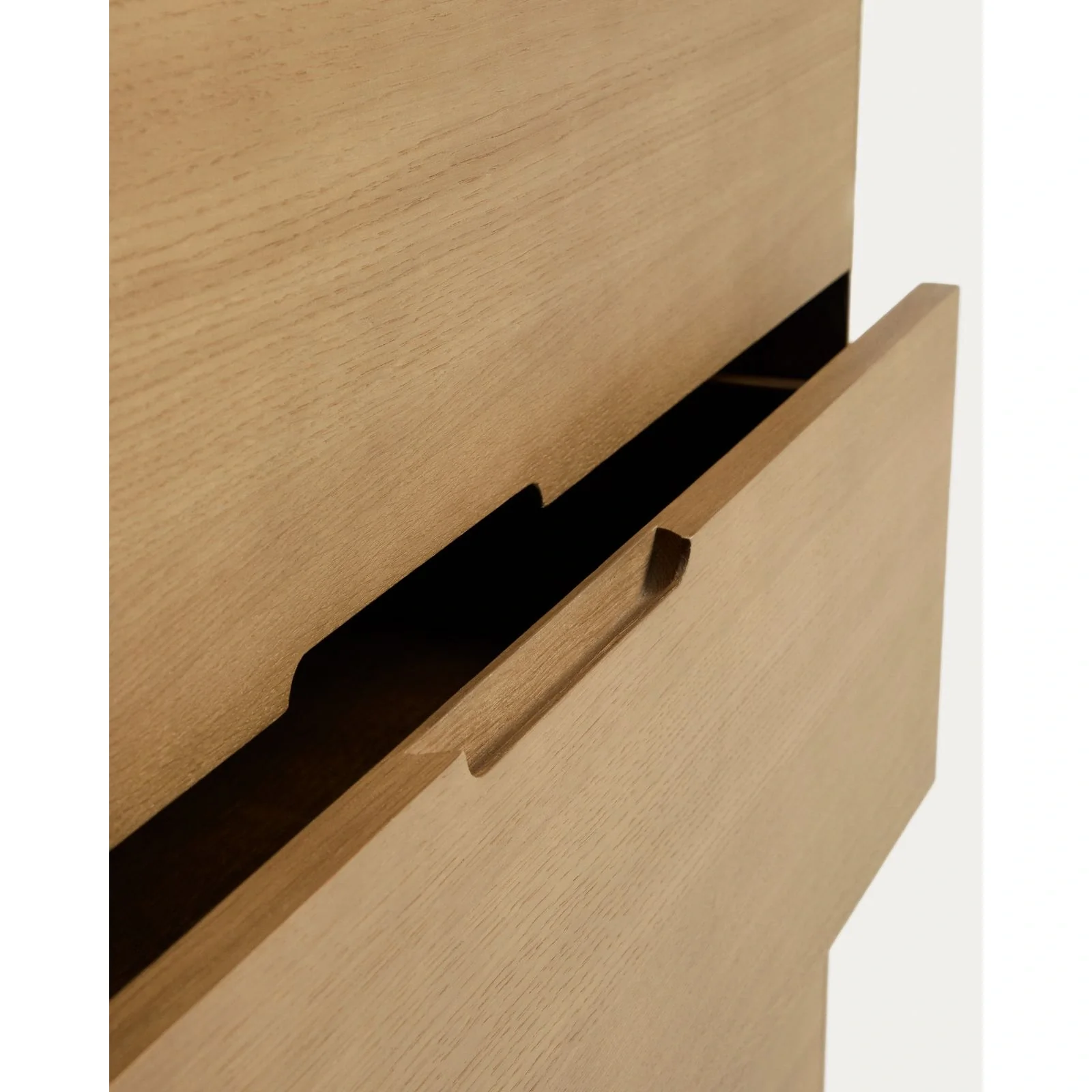 Kommode Arelida aus Furnier und massivem Eichenholz mit hellbraunem Finish 100 x 80 cm FSC Mix Credit - Image 6