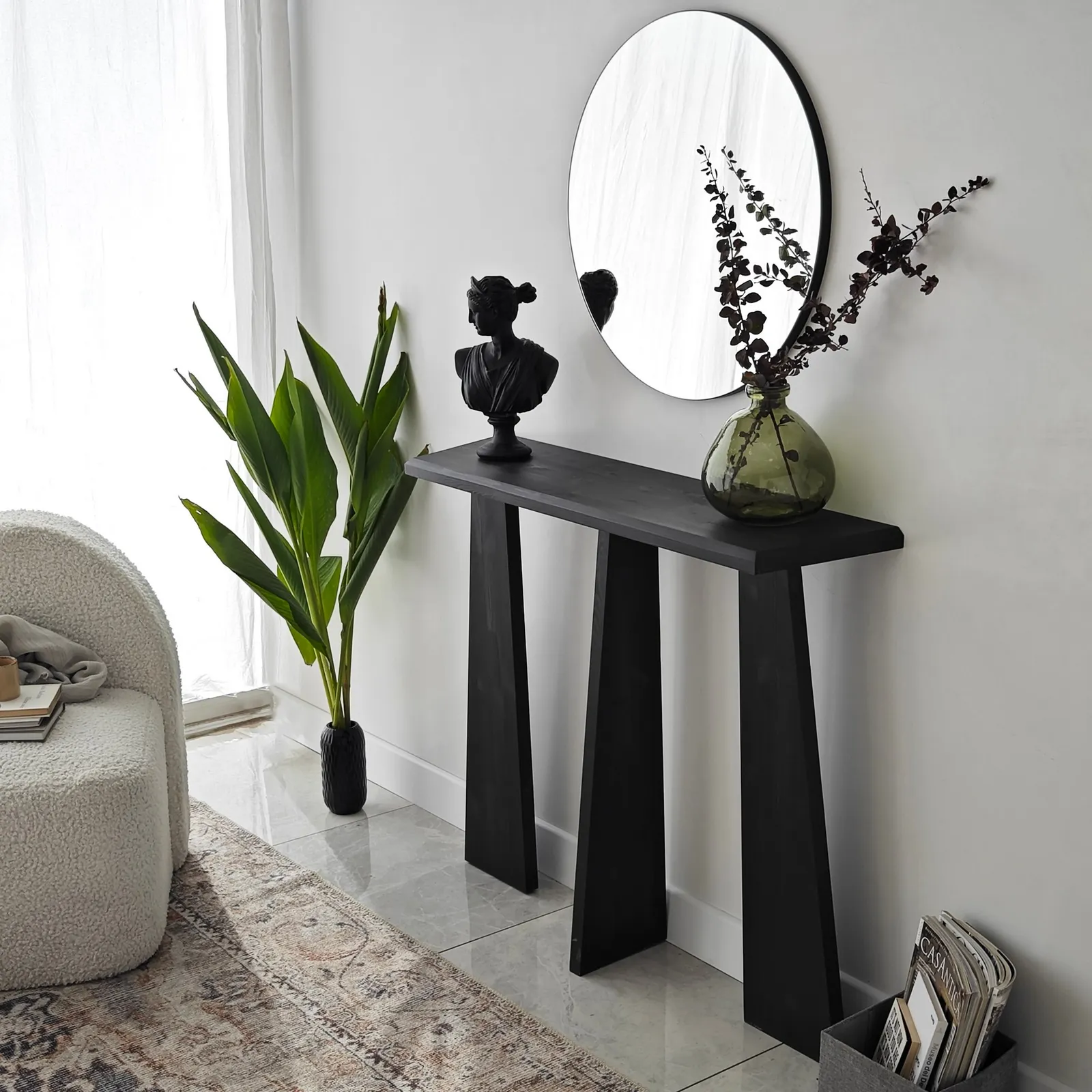 Kommode Cleopatra aus Massivholz, 100×28×83 cm - Image 8