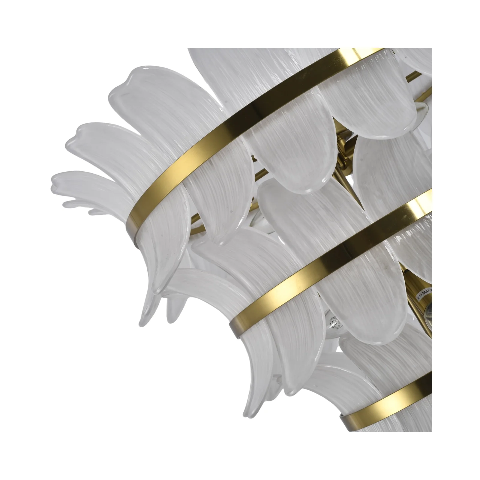 Kronleuchter Ameline brass antique aus Glas, 60x60x56 cm - Image 3
