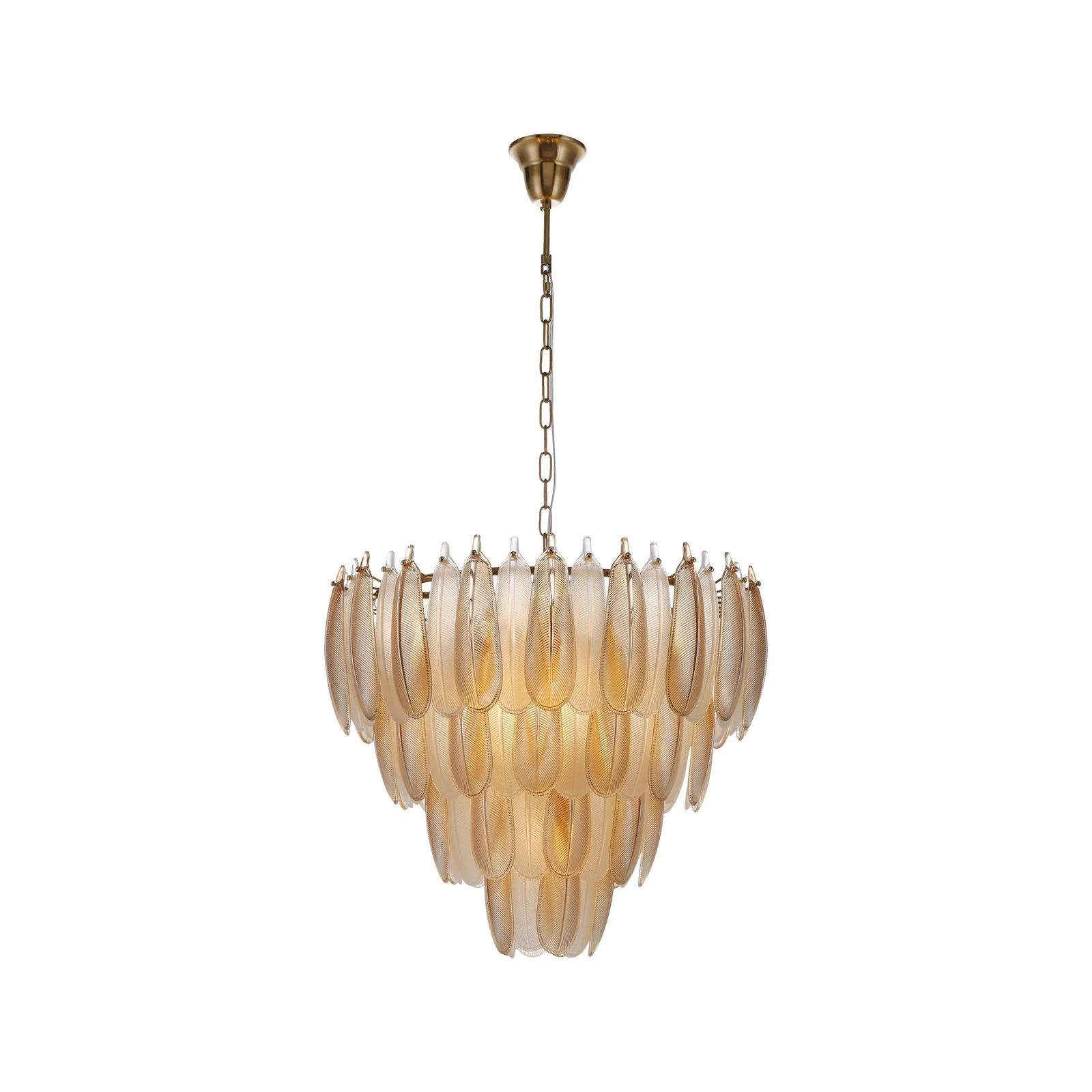 Kronleuchter Chloe in gold aus Glas und Eisen, 60x60x55 cm - Image 2