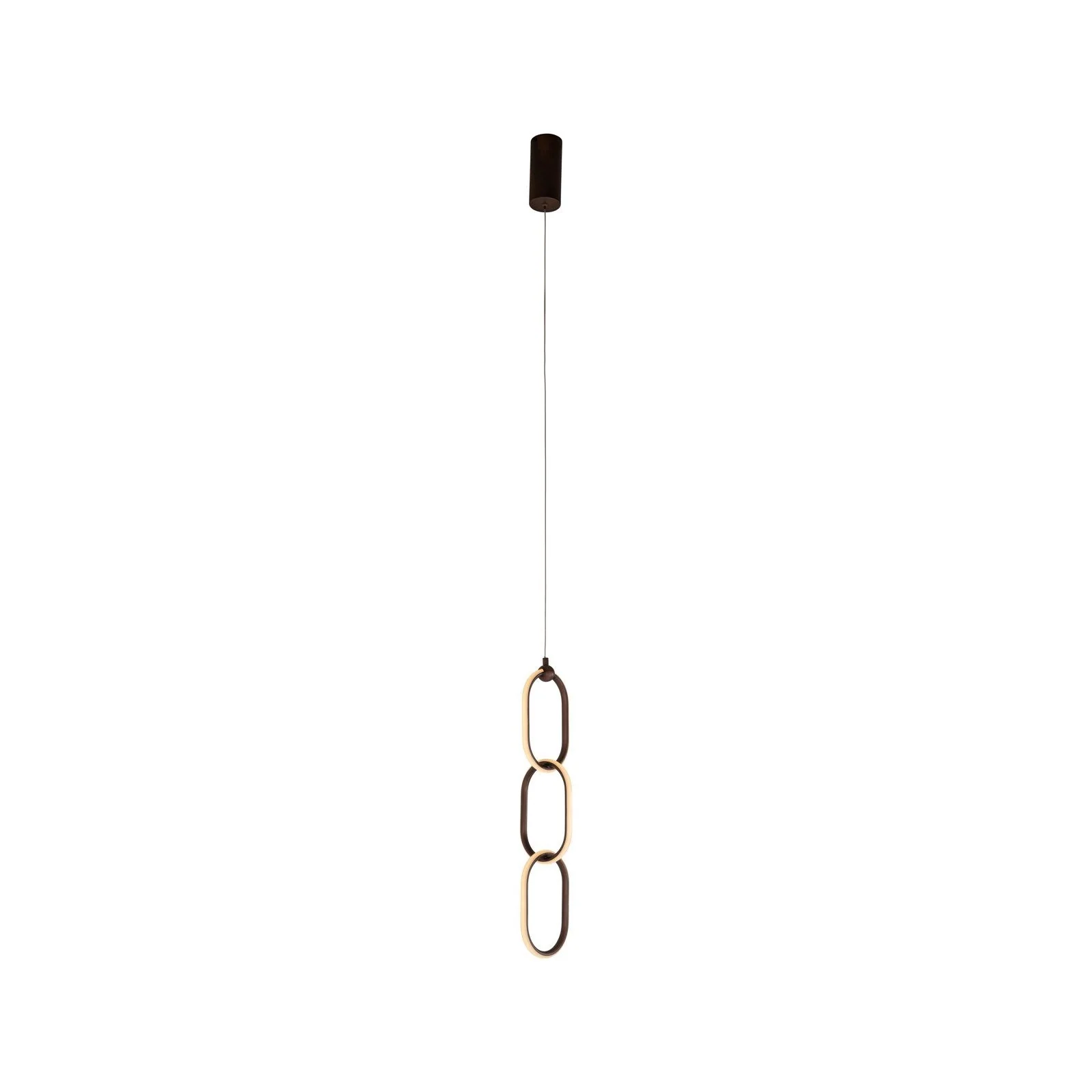 Kronleuchter Lacey in kupfer aus Aluminium, 13,5x13,5x170 cm