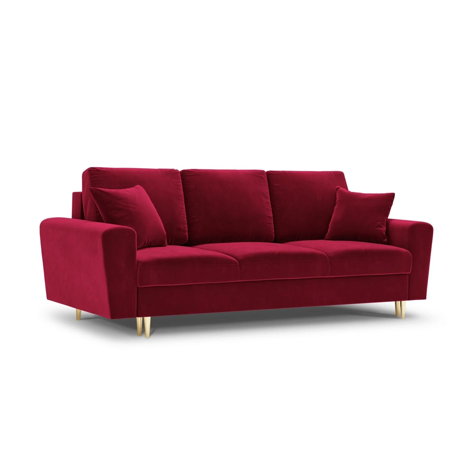 Kyoto 3-Sitzer Sofa mit Schlaffunktion und Stauraum, aus Samt, 235x100x88 cm - Image 13