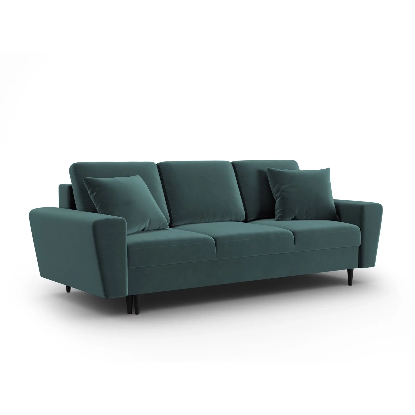 Kyoto 3-Sitzer Sofa mit Schlaffunktion und Stauraum, aus Samt, 235x100x88 cm - Image 145