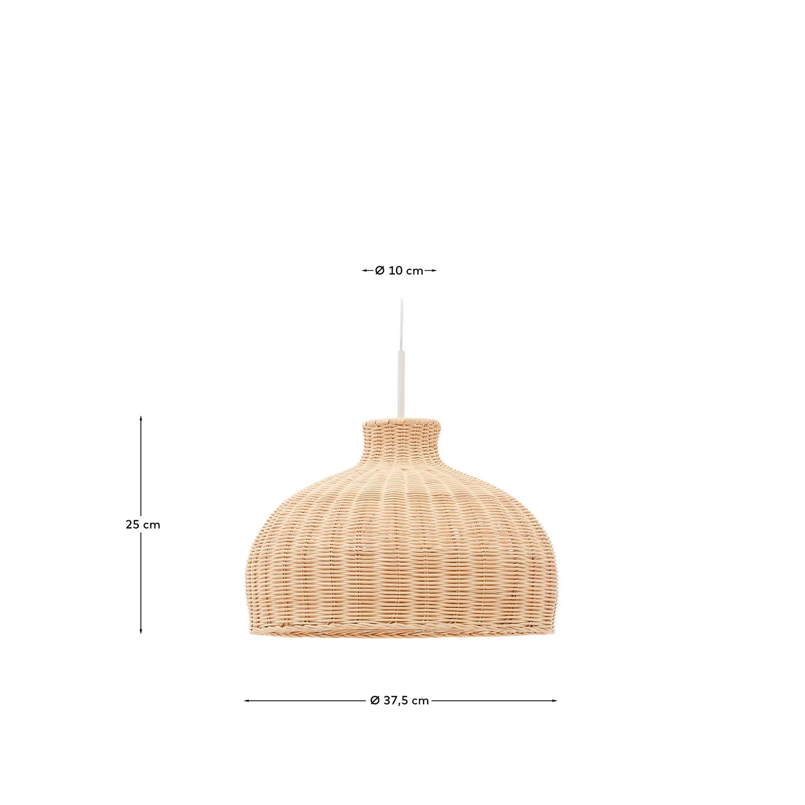 Lampenschirm Ennia aus Rattan mit hellem Finish Ø 38 cm - Image 4