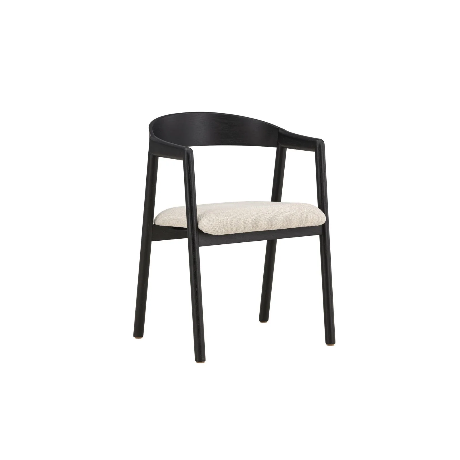 Långön Esszimmerstuhl 2er-Pack - Schwarz / Beige Stoff