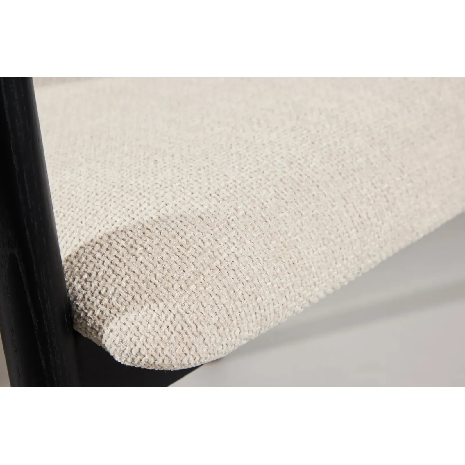 Långön Esszimmerstuhl 2er-Pack - Schwarz / Beige Stoff - Image 6