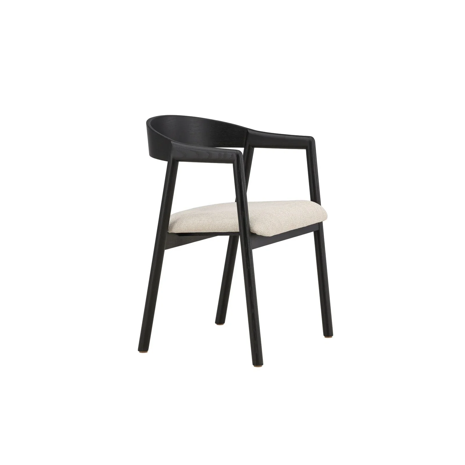 Långön Esszimmerstuhl 2er-Pack - Schwarz / Beige Stoff - Image 8