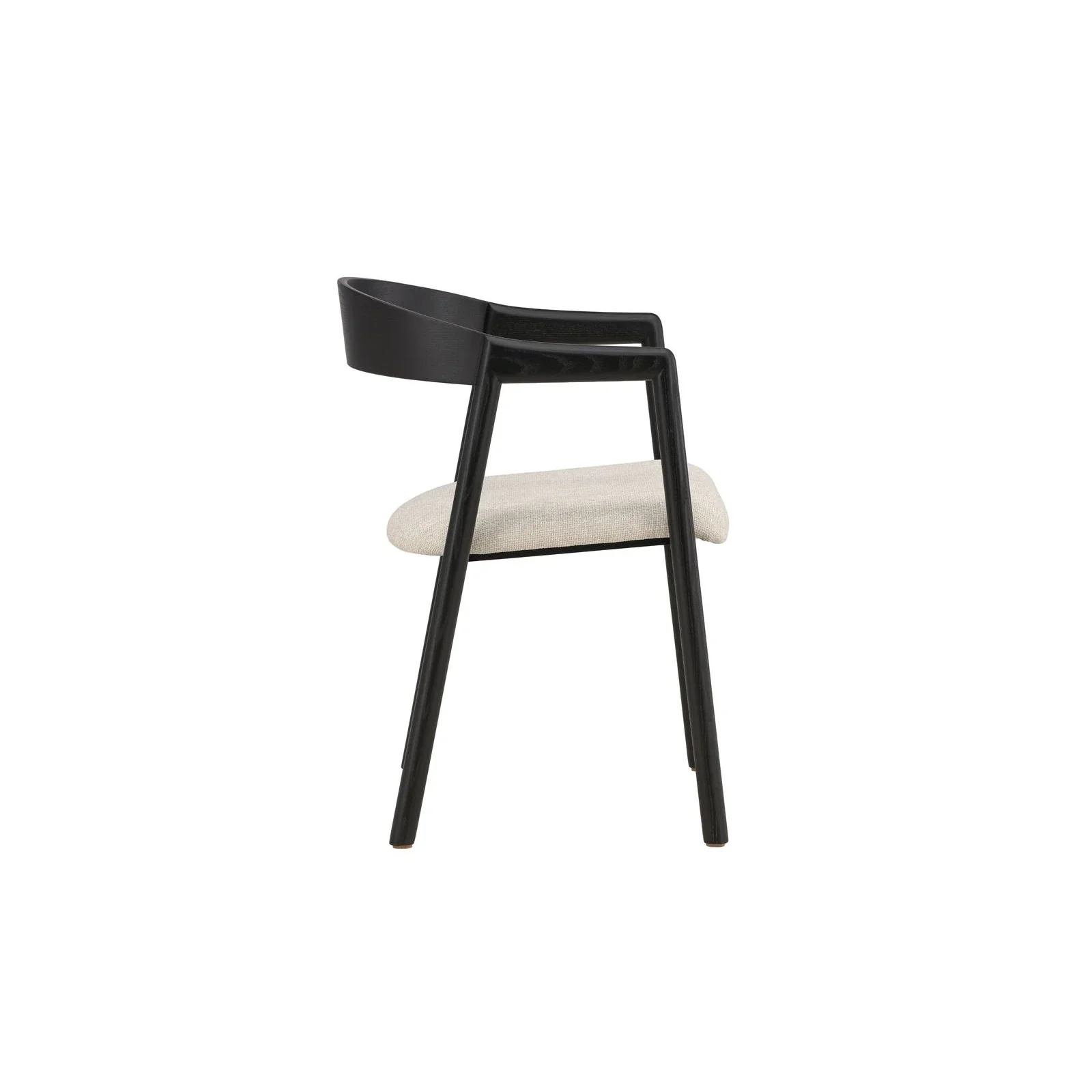 Långön Esszimmerstuhl 2er-Pack - Schwarz / Beige Stoff - Image 9