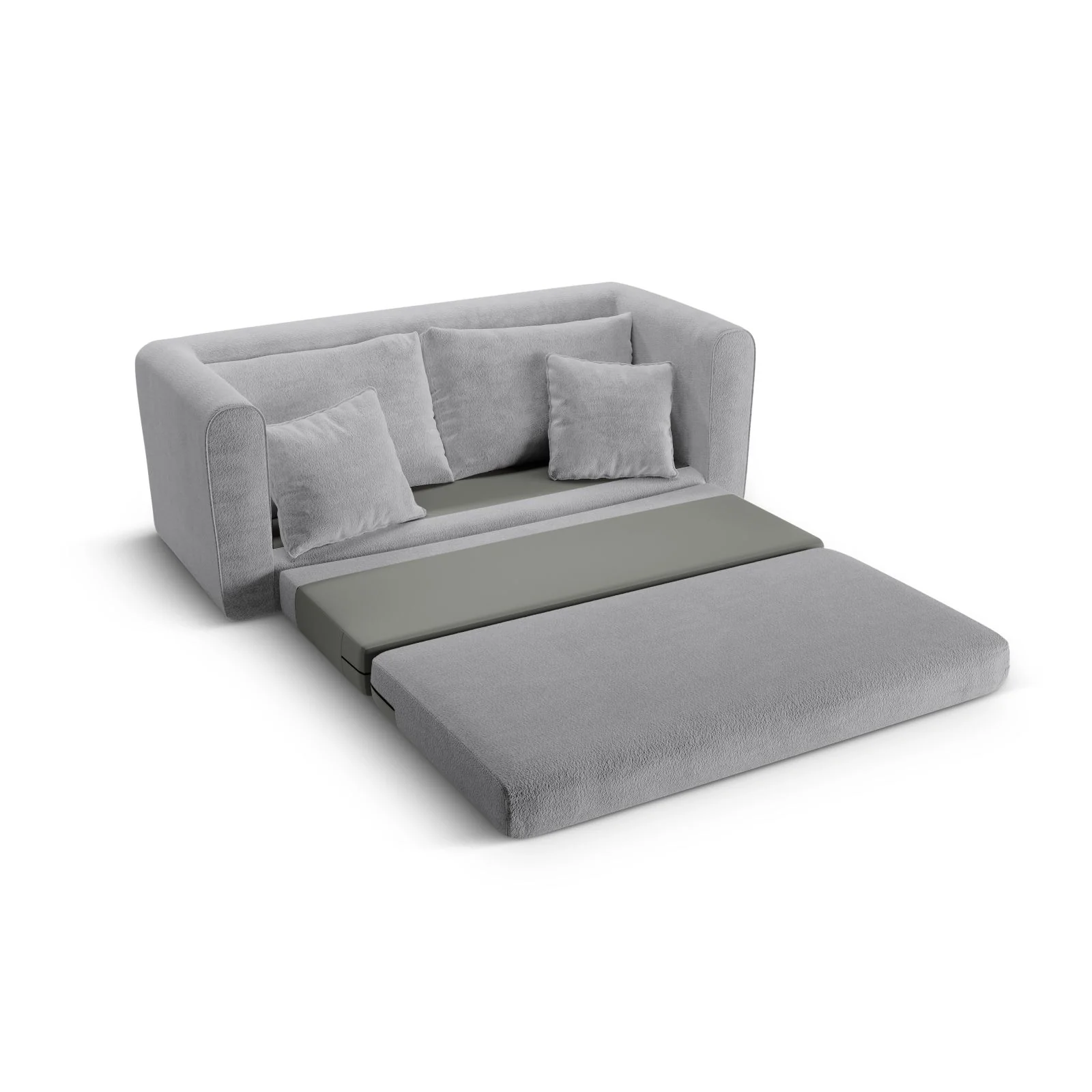 Lido 2-Sitzer Sofa mit Schlaffunktion, ausklappbar, aus Boucle oder Strukturstoff, 158x69 cm - Image 20