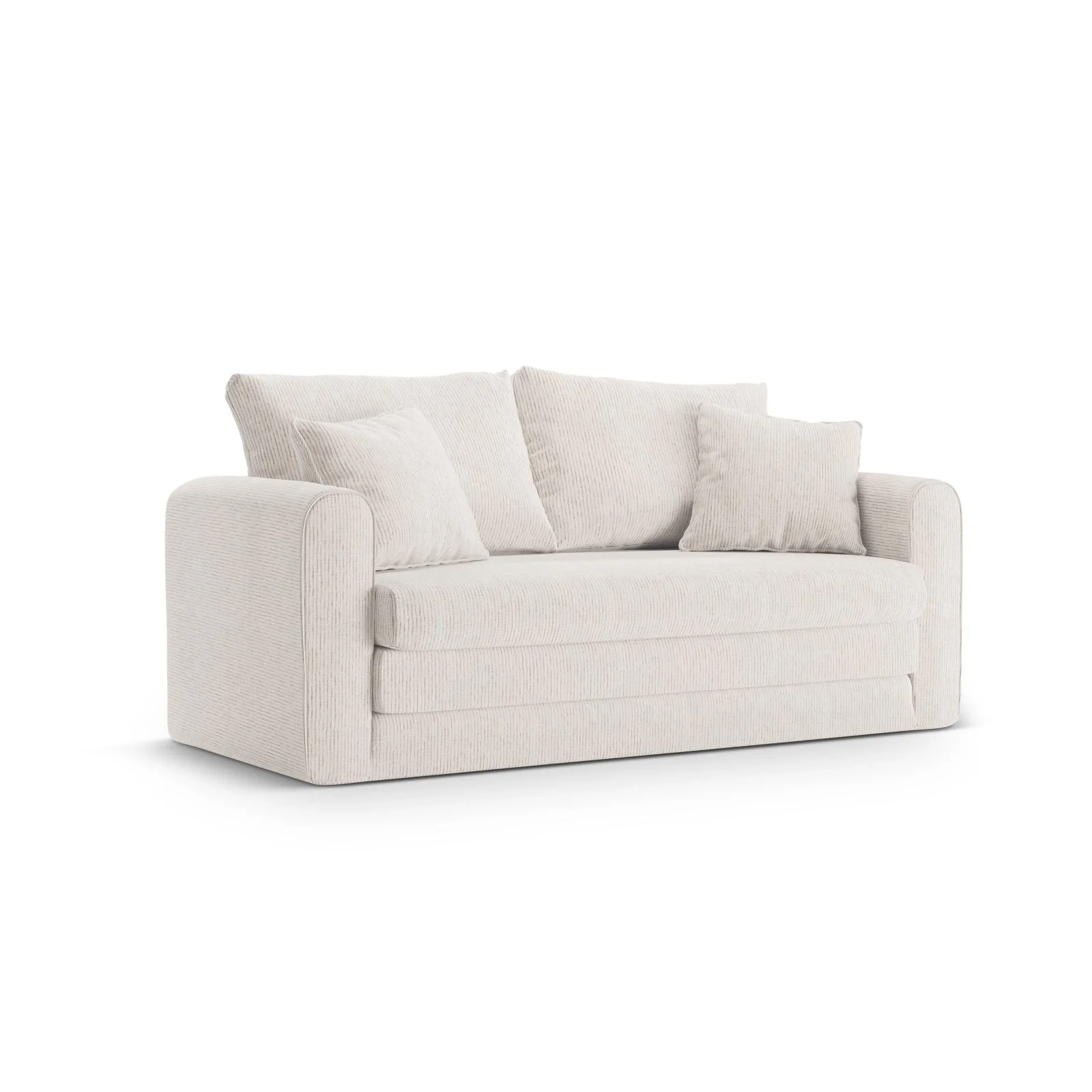Lido 2-Sitzer Sofa mit Schlaffunktion, ausklappbar, aus Boucle oder Strukturstoff, 158x69 cm - Image 24