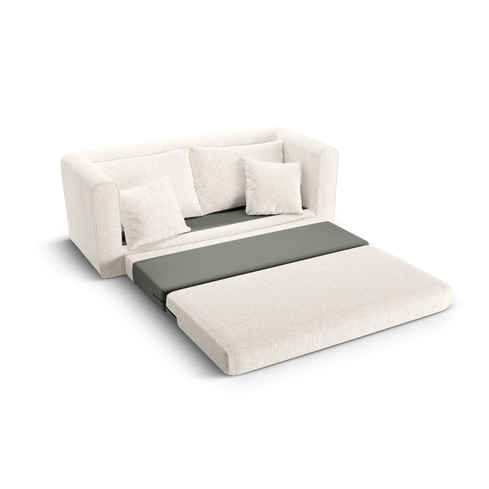Lido 2-Sitzer Sofa mit Schlaffunktion, ausklappbar, aus Boucle oder Strukturstoff, 158x69 cm - Image 27