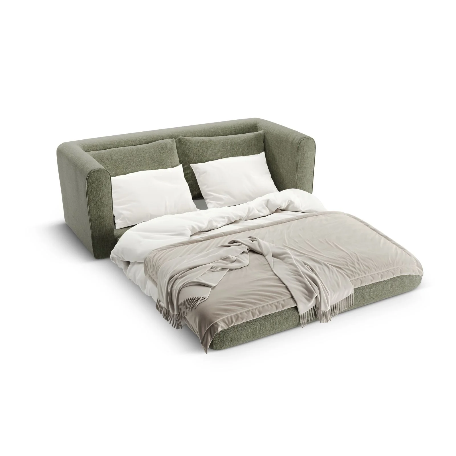Lido 2-Sitzer Sofa mit Schlaffunktion, ausklappbar, aus Boucle oder Strukturstoff, 158x69 cm - Image 40