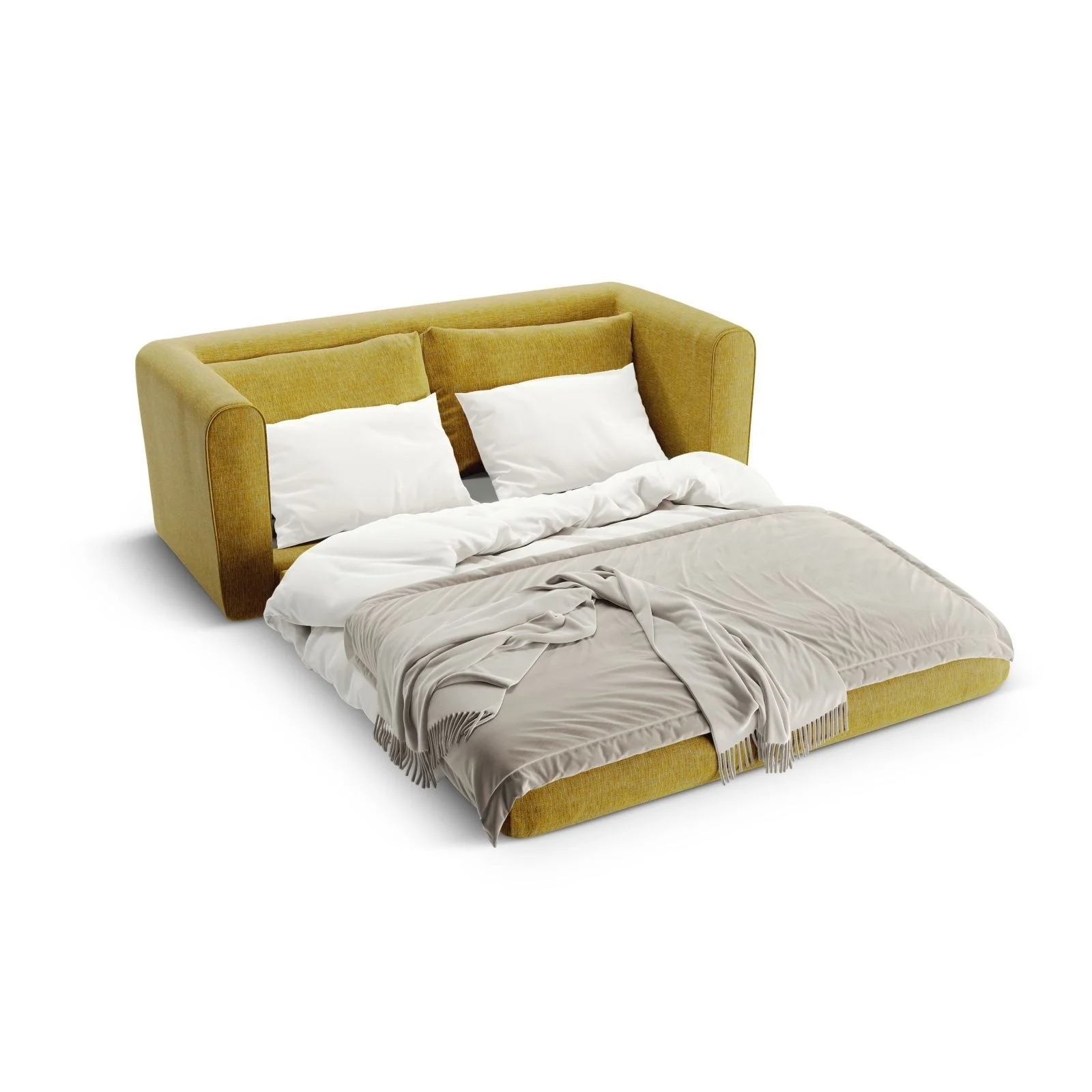 Lido 2-Sitzer Sofa mit Schlaffunktion, ausklappbar, aus Boucle oder Strukturstoff, 158x69 cm - Image 47