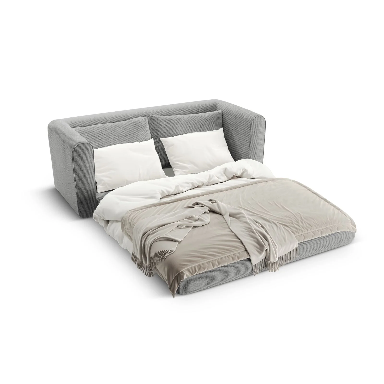 Lido 2-Sitzer Sofa mit Schlaffunktion, ausklappbar, aus Boucle oder Strukturstoff, 158x69 cm - Image 54