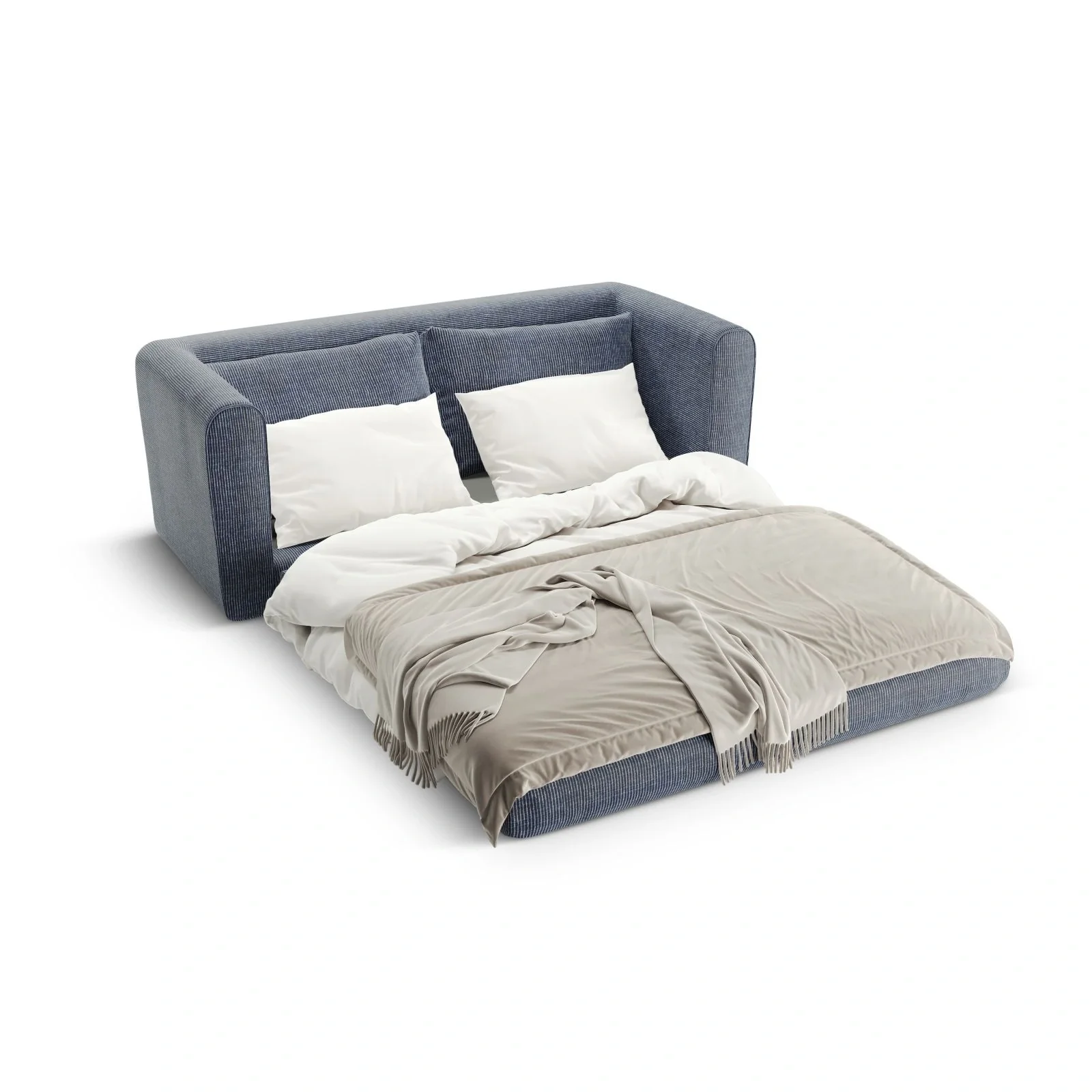 Lido 2-Sitzer Sofa mit Schlaffunktion, ausklappbar, aus Boucle oder Strukturstoff, 158x69 cm - Image 61