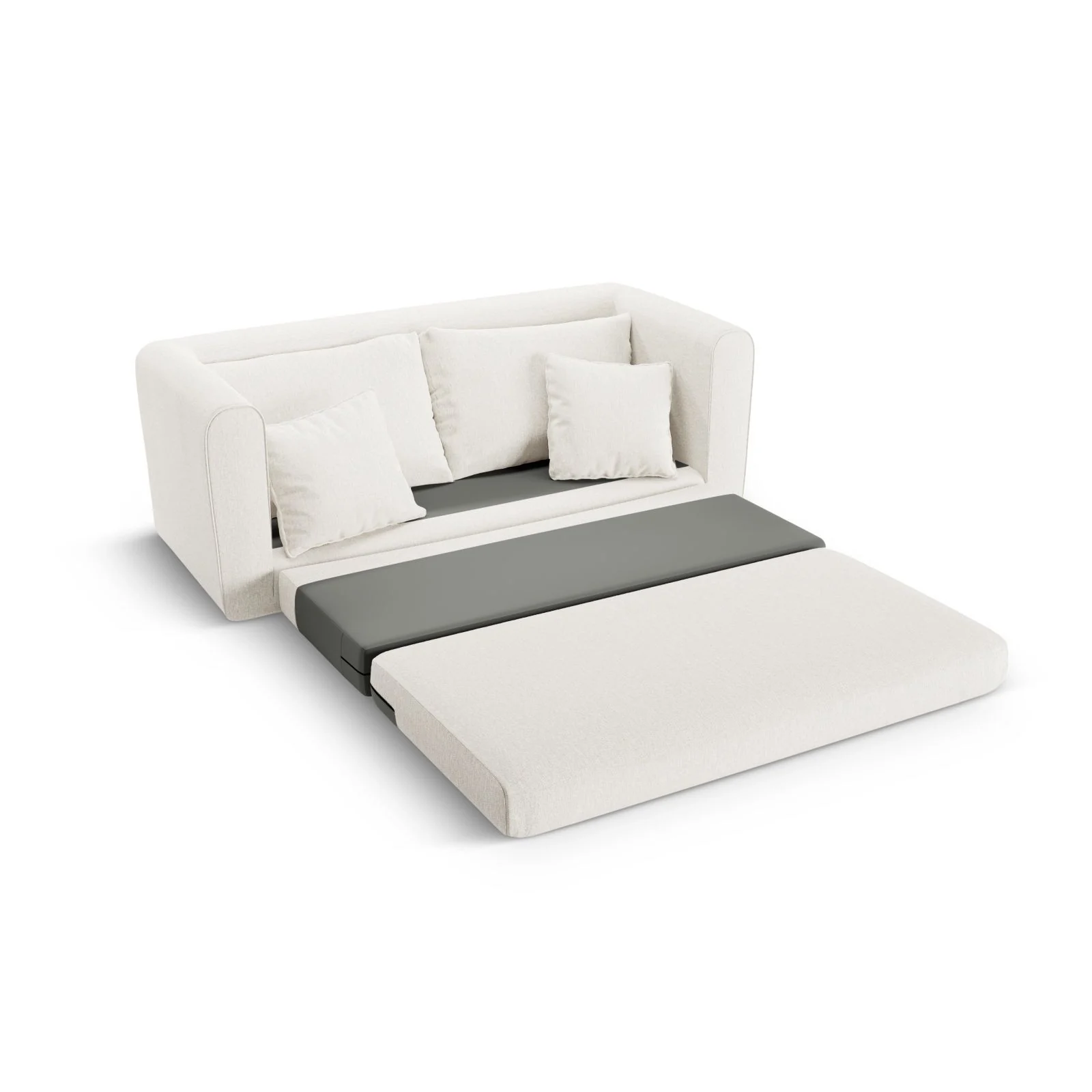 Lido 2-Sitzer Sofa mit Schlaffunktion, ausklappbar, aus Boucle oder Strukturstoff, 158x69 cm - Image 69