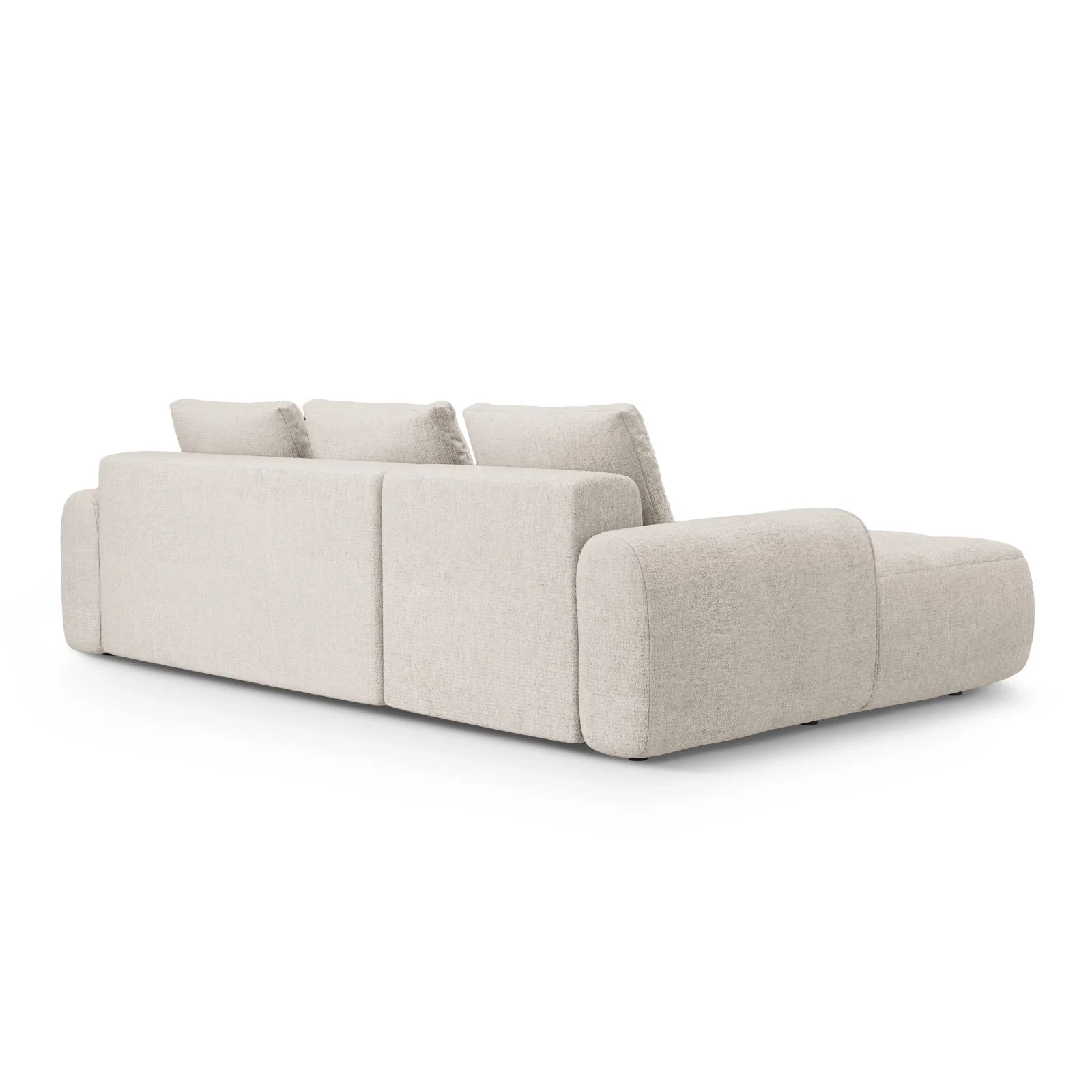 Linz 3-Sitzer Ecksofa mit Schlaffunktion, Linke Seite, aus Samt oder Strukturstoff, 275x142 cm - Image 47
