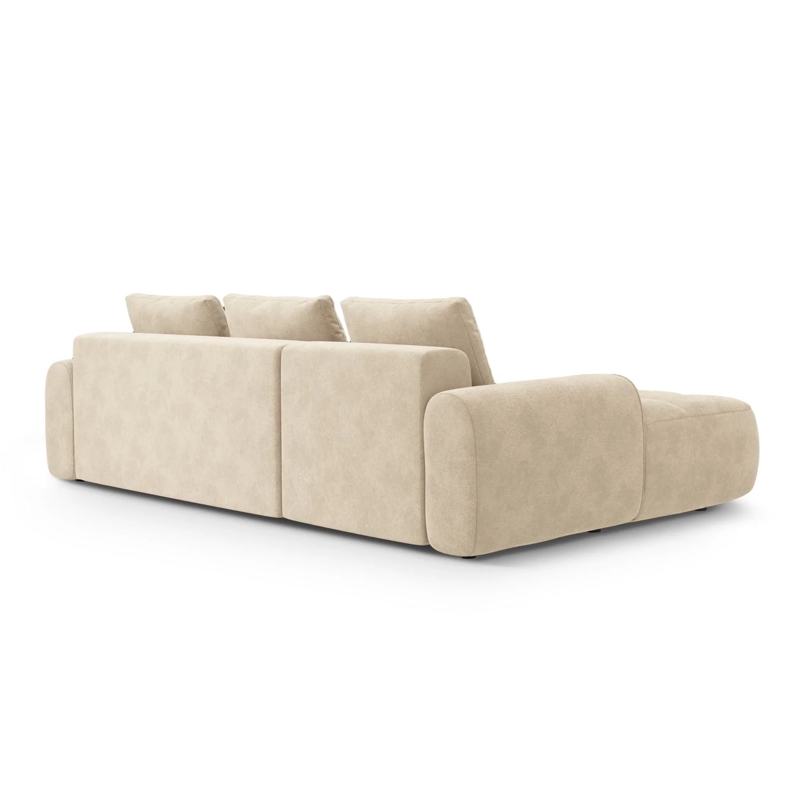 Linz 3-Sitzer Ecksofa mit Schlaffunktion, Linke Seite, aus Samt oder Strukturstoff, 275x142 cm - Image 7