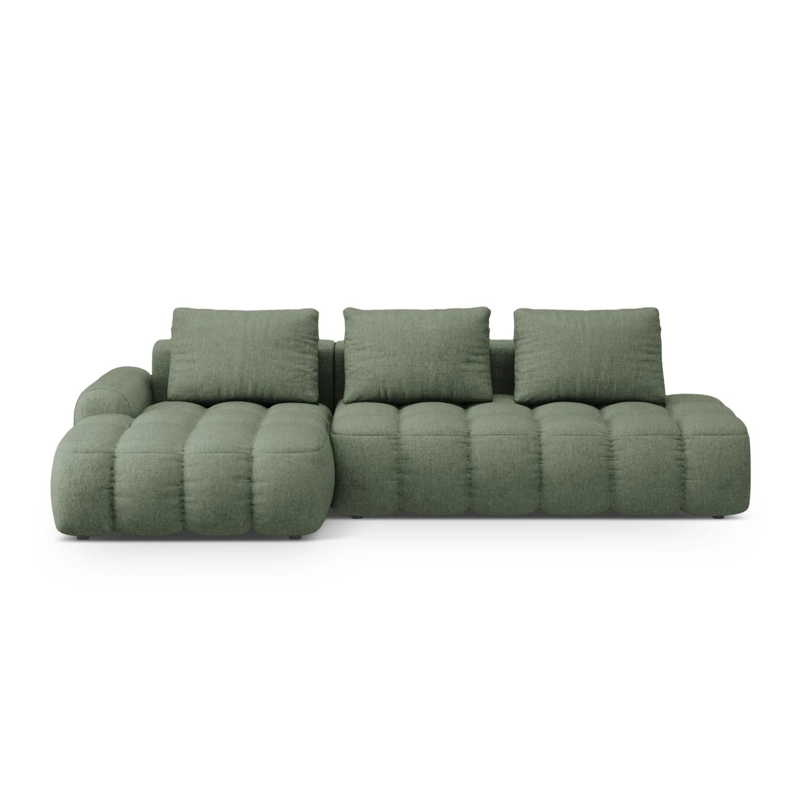 Linz 3-Sitzer Ecksofa mit Schlaffunktion, Linke Seite, aus Samt oder Strukturstoff, 275x142 cm - Image 65