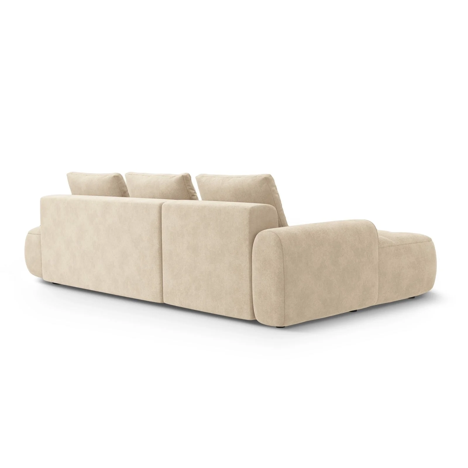 Linz 3-Sitzer Ecksofa mit Schlaffunktion, Linke Seite, aus Samt oder Strukturstoff, 275x142 cm - Image 7