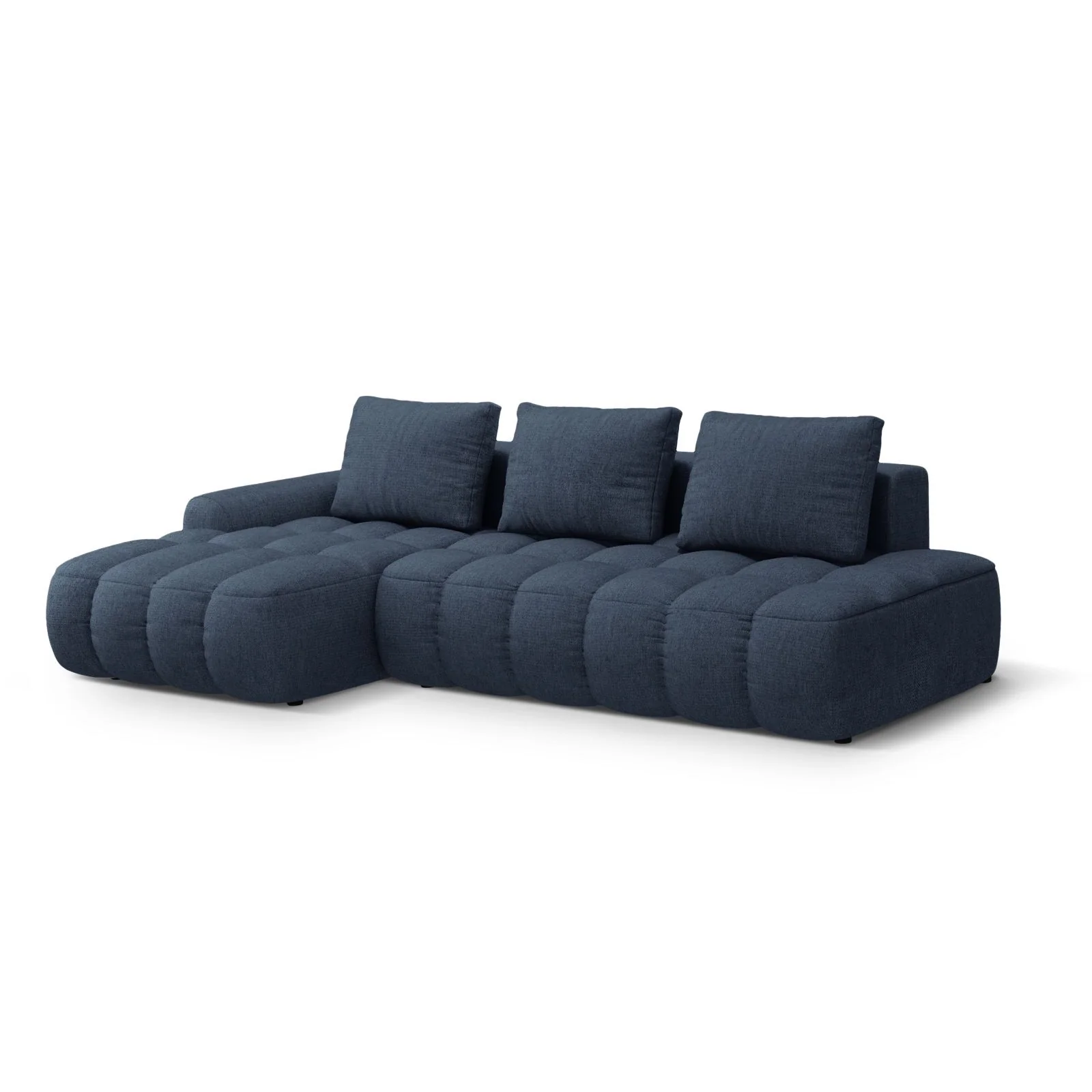 Linz 3-Sitzer Ecksofa mit Schlaffunktion, Linke Seite, aus Samt oder Strukturstoff, 275x142 cm - Image 76