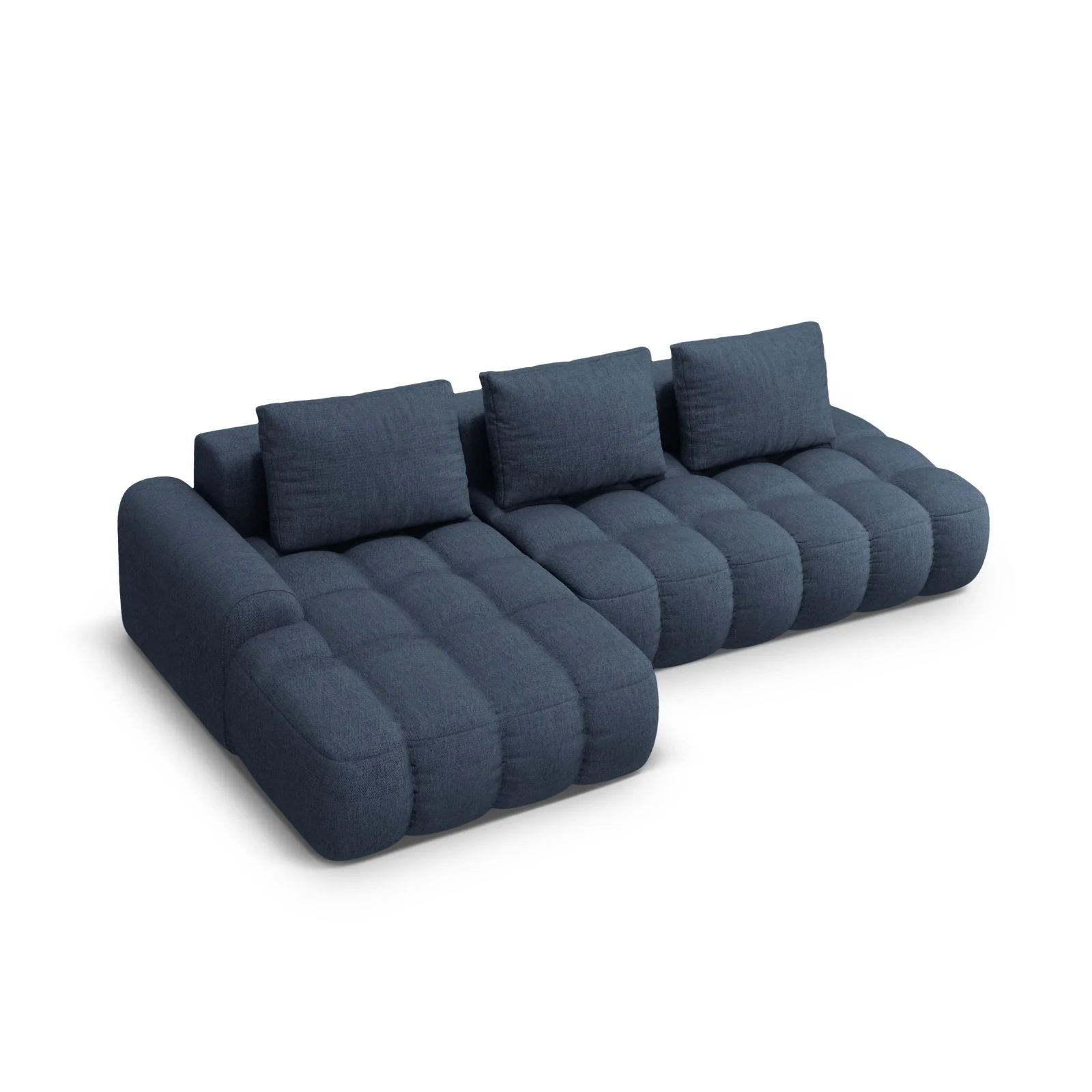 Linz 3-Sitzer Ecksofa mit Schlaffunktion, Linke Seite, aus Samt oder Strukturstoff, 275x142 cm - Image 77