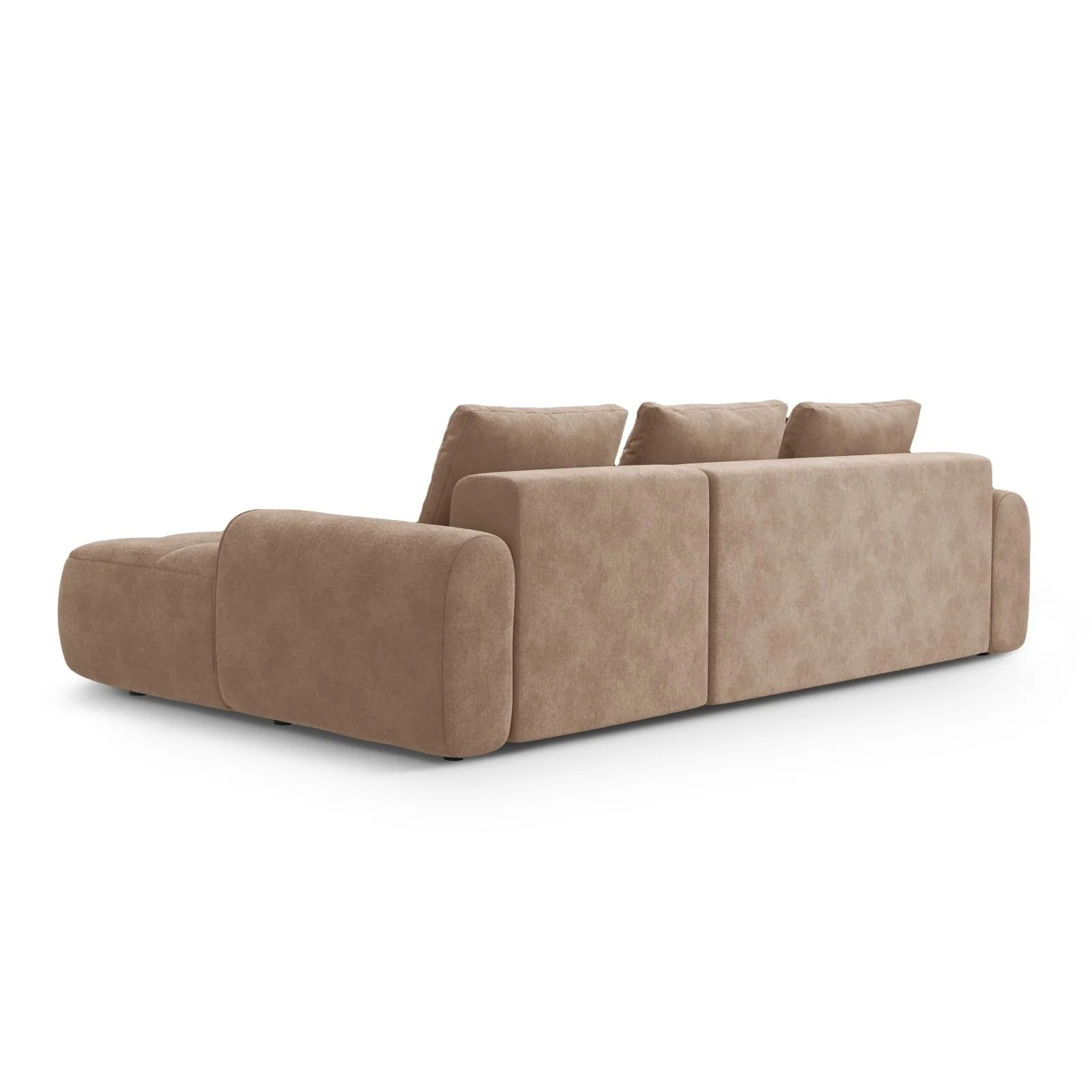 Linz 3-Sitzer Ecksofa mit Schlaffunktion, Rechte Seite, aus Samt oder Strukturstoff, 275x142 cm - Image 15