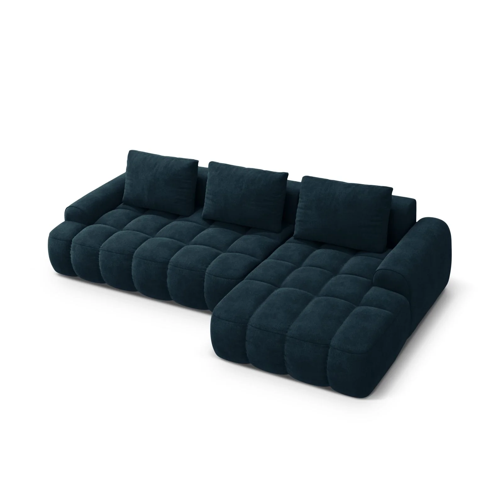 Linz 3-Sitzer Ecksofa mit Schlaffunktion, Rechte Seite, aus Samt oder Strukturstoff, 275x142 cm - Image 29
