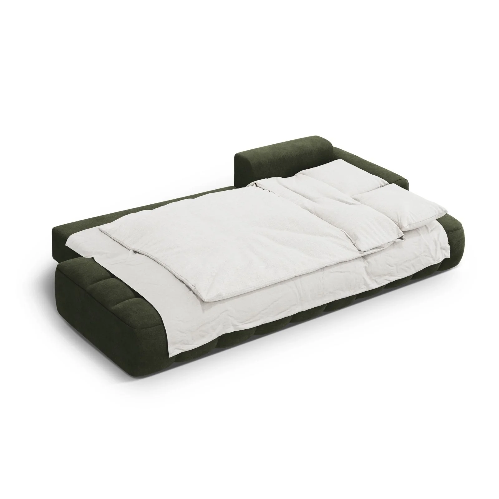 Linz 3-Sitzer Ecksofa mit Schlaffunktion, Rechte Seite, aus Samt oder Strukturstoff, 275x142 cm - Image 22