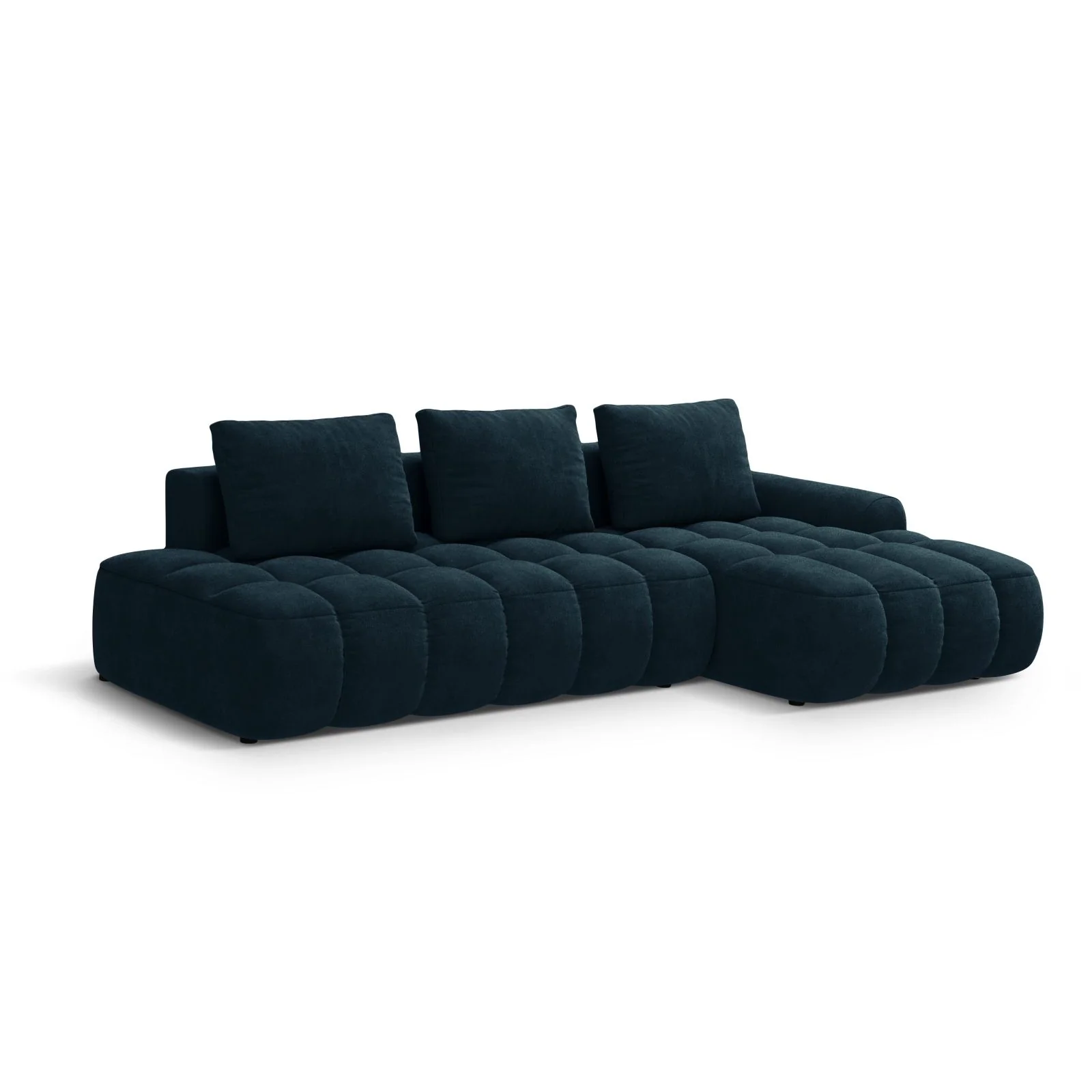 Linz 3-Sitzer Ecksofa mit Schlaffunktion, Rechte Seite, aus Samt oder Strukturstoff, 275x142 cm - Image 28