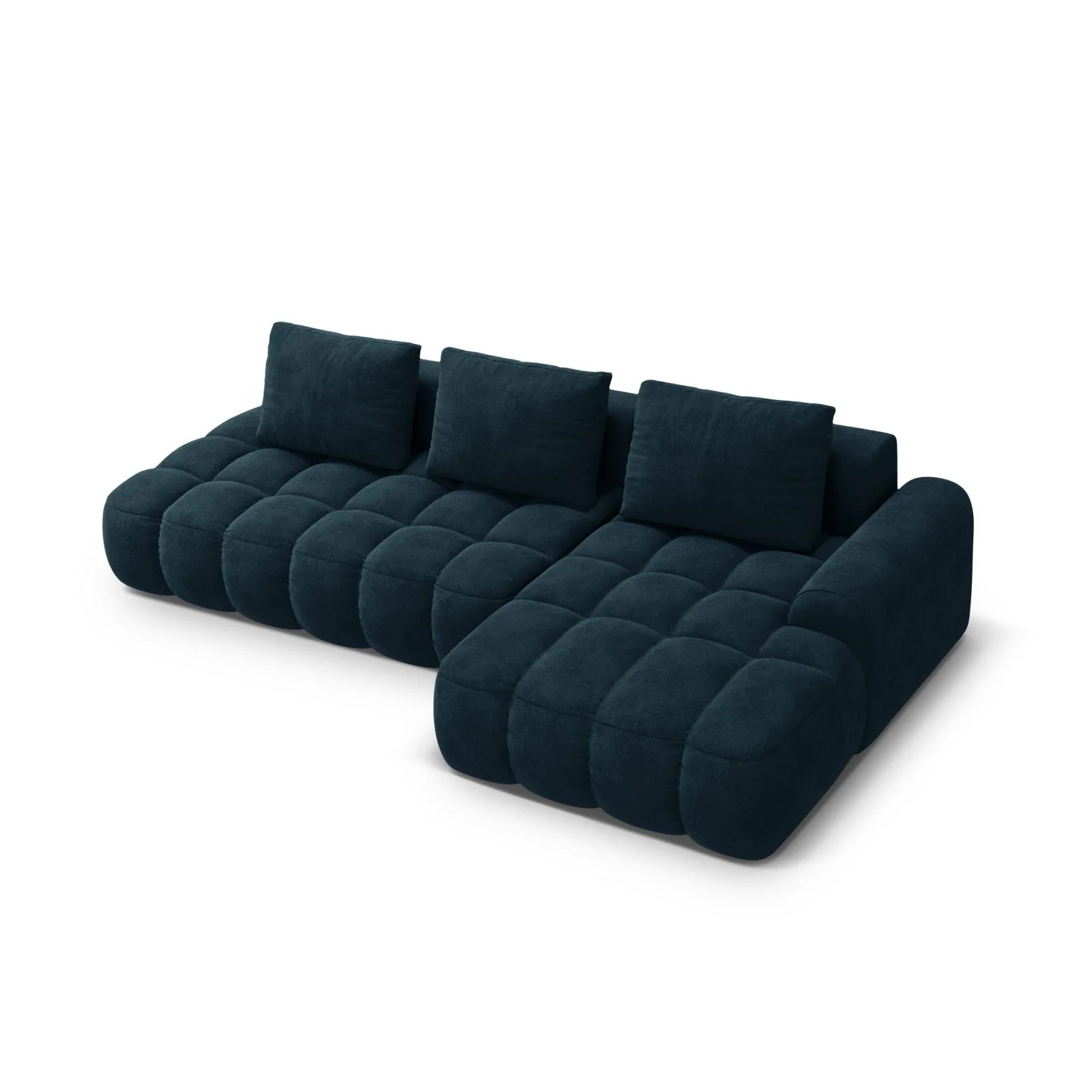 Linz 3-Sitzer Ecksofa mit Schlaffunktion, Rechte Seite, aus Samt oder Strukturstoff, 275x142 cm - Image 29