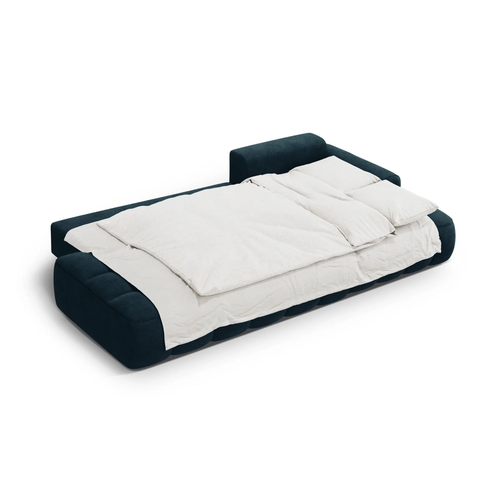Linz 3-Sitzer Ecksofa mit Schlaffunktion, Rechte Seite, aus Samt oder Strukturstoff, 275x142 cm - Image 30