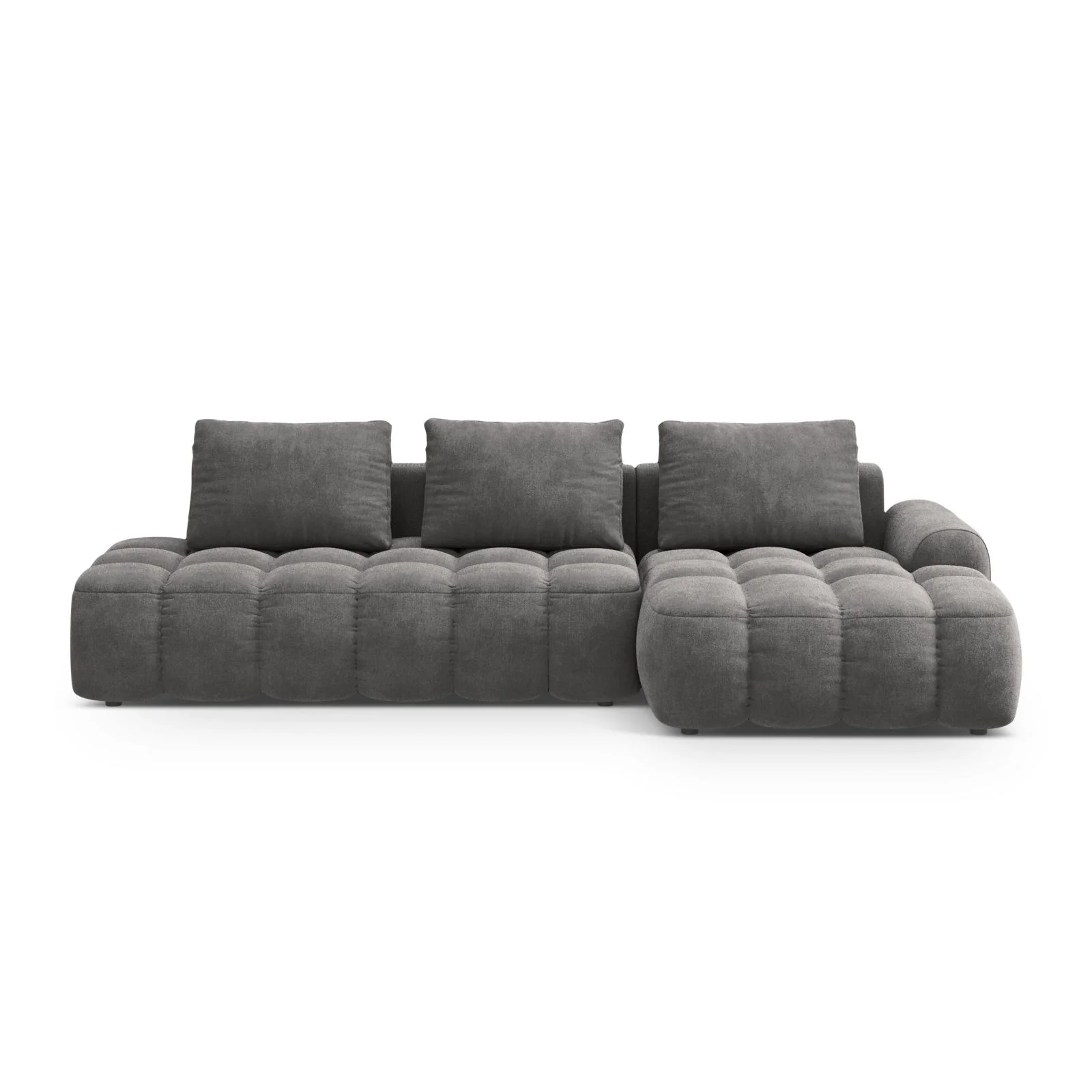 Linz 3-Sitzer Ecksofa mit Schlaffunktion, Rechte Seite, aus Samt oder Strukturstoff, 275x142 cm - Image 33