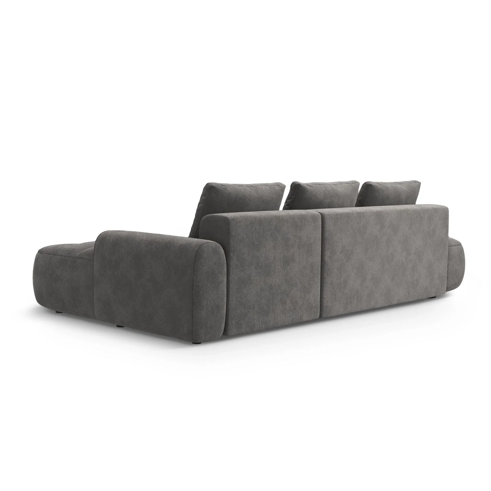 Linz 3-Sitzer Ecksofa mit Schlaffunktion, Rechte Seite, aus Samt oder Strukturstoff, 275x142 cm - Image 39