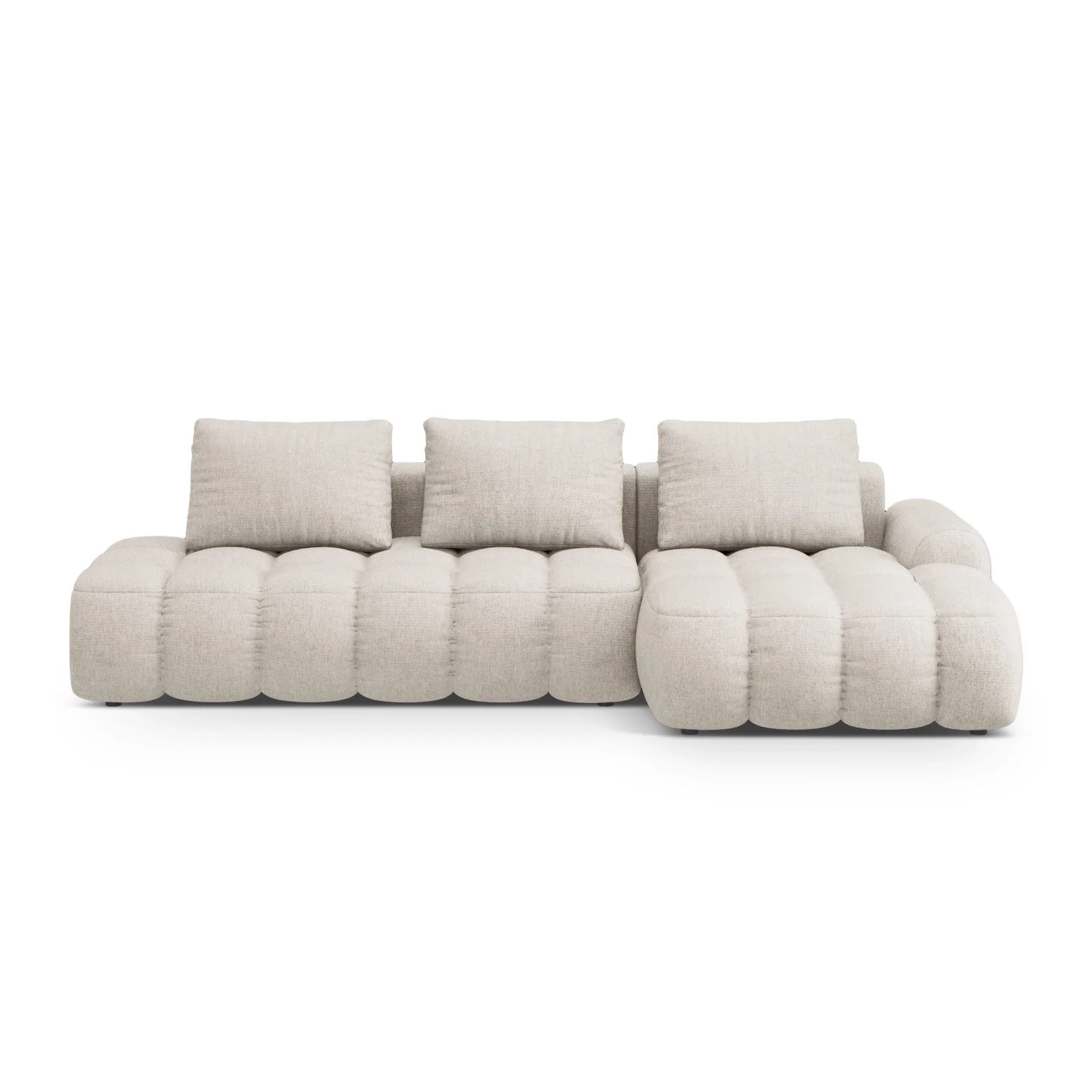 Linz 3-Sitzer Ecksofa mit Schlaffunktion, Rechte Seite, aus Samt oder Strukturstoff, 275x142 cm - Image 41
