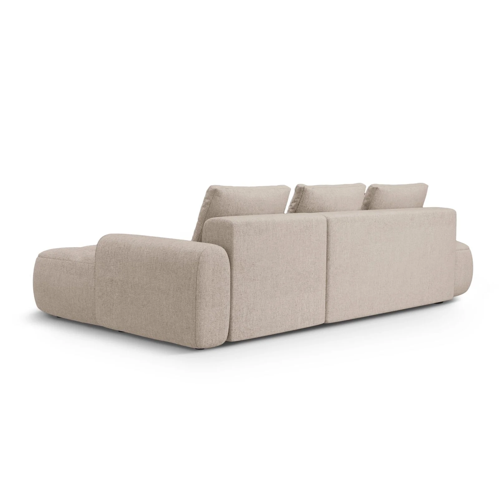 Linz 3-Sitzer Ecksofa mit Schlaffunktion, Rechte Seite, aus Samt oder Strukturstoff, 275x142 cm - Image 55