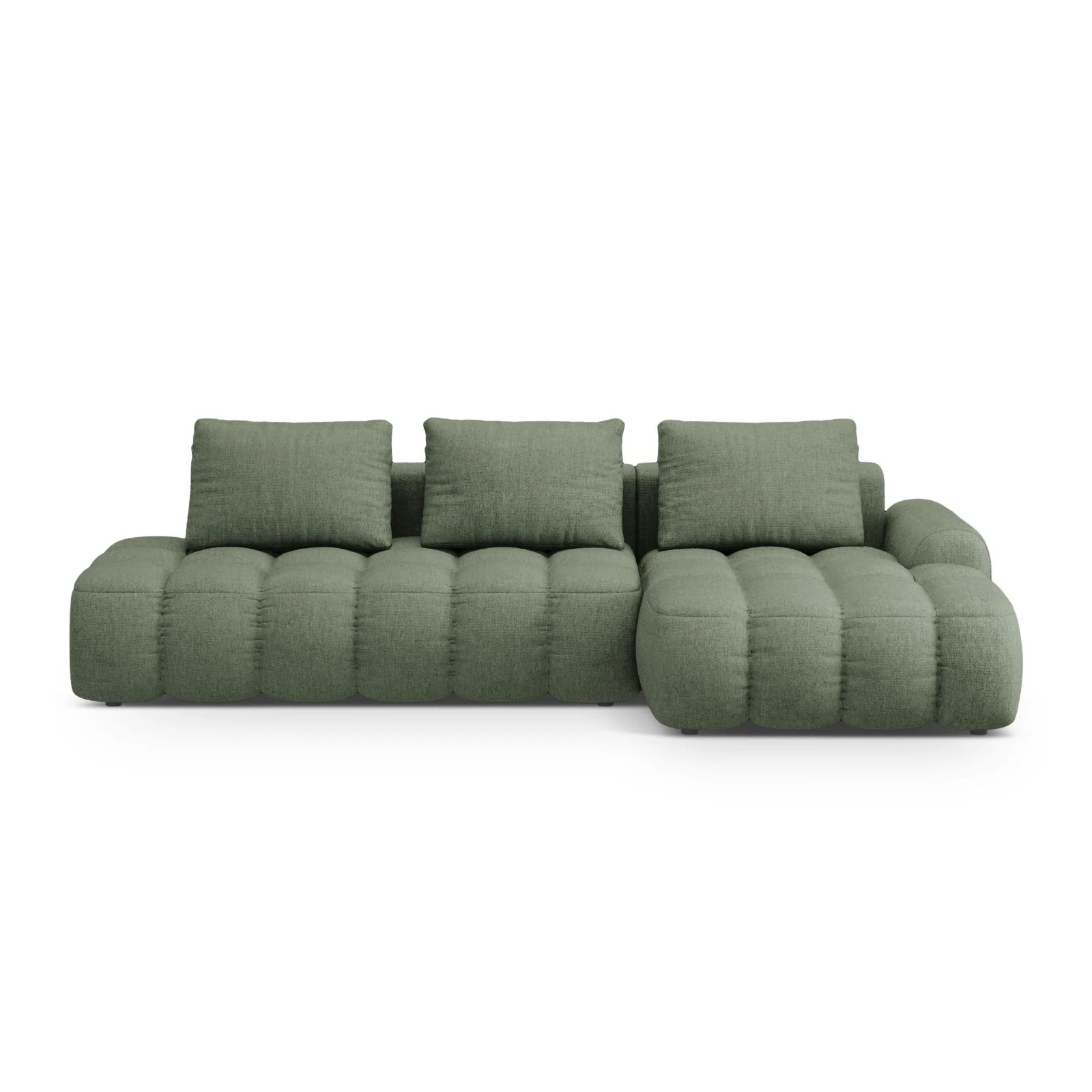 Linz 3-Sitzer Ecksofa mit Schlaffunktion, Rechte Seite, aus Samt oder Strukturstoff, 275x142 cm - Image 65