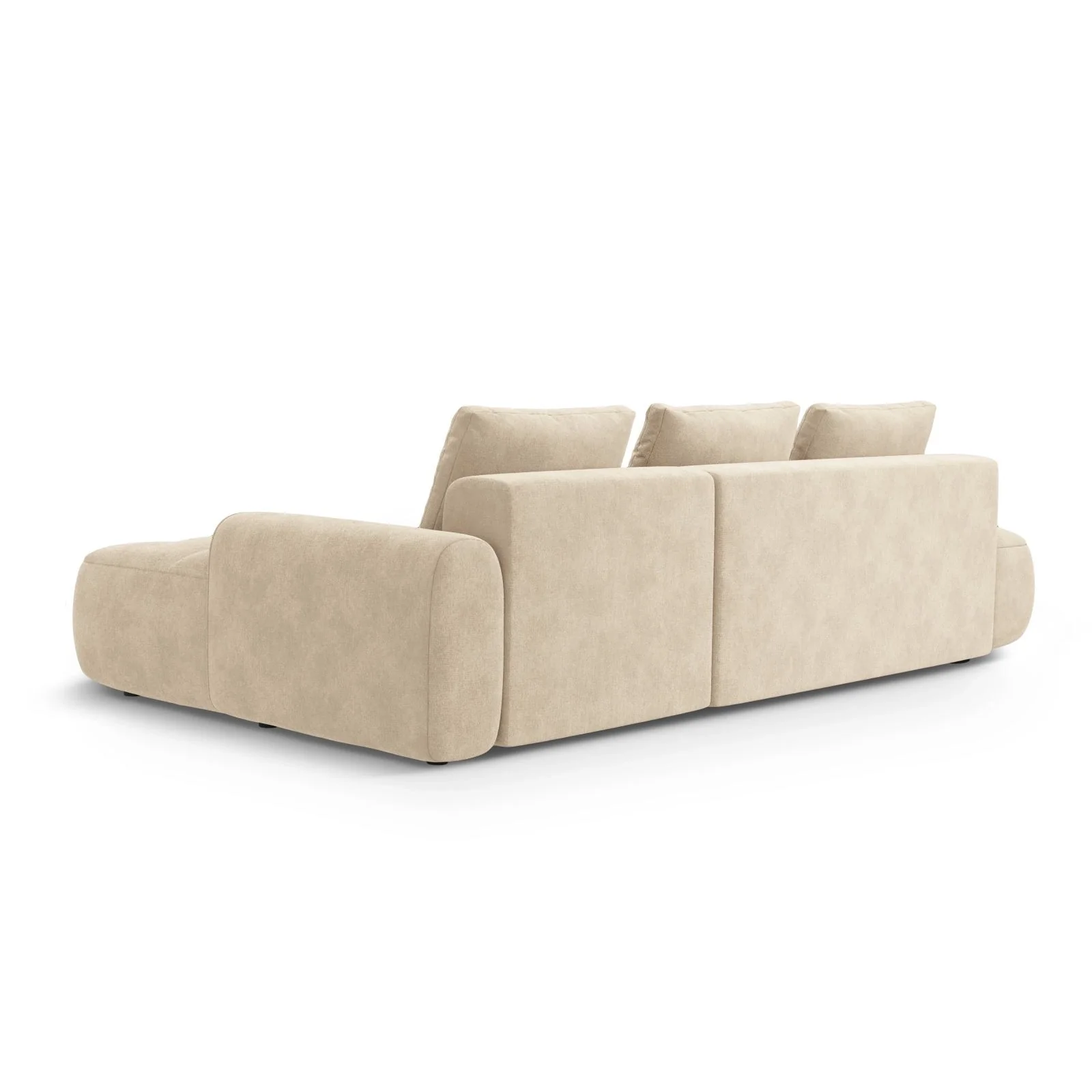 Linz 3-Sitzer Ecksofa mit Schlaffunktion, Rechte Seite, aus Samt oder Strukturstoff, 275x142 cm - Image 7