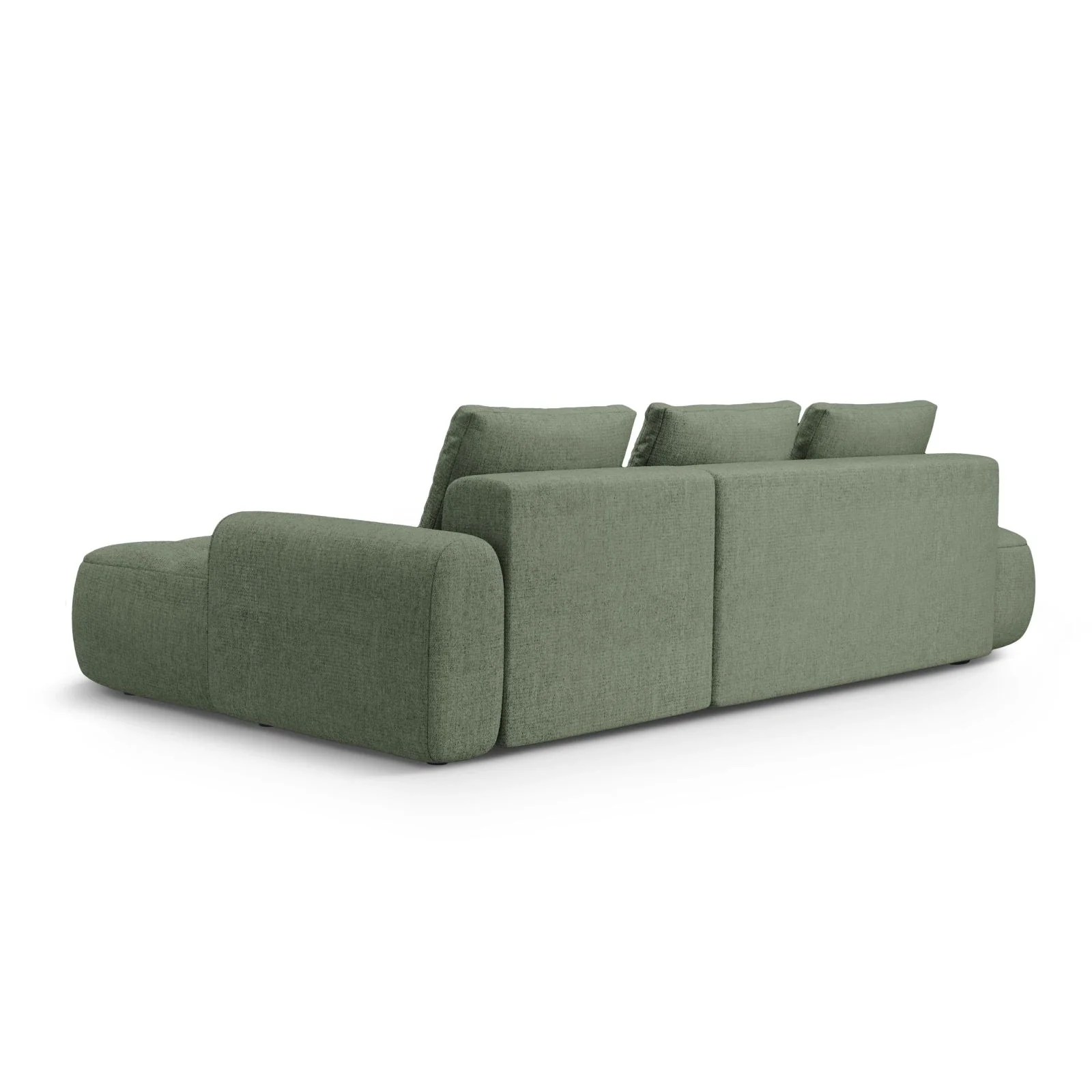 Linz 3-Sitzer Ecksofa mit Schlaffunktion, Rechte Seite, aus Samt oder Strukturstoff, 275x142 cm - Image 71