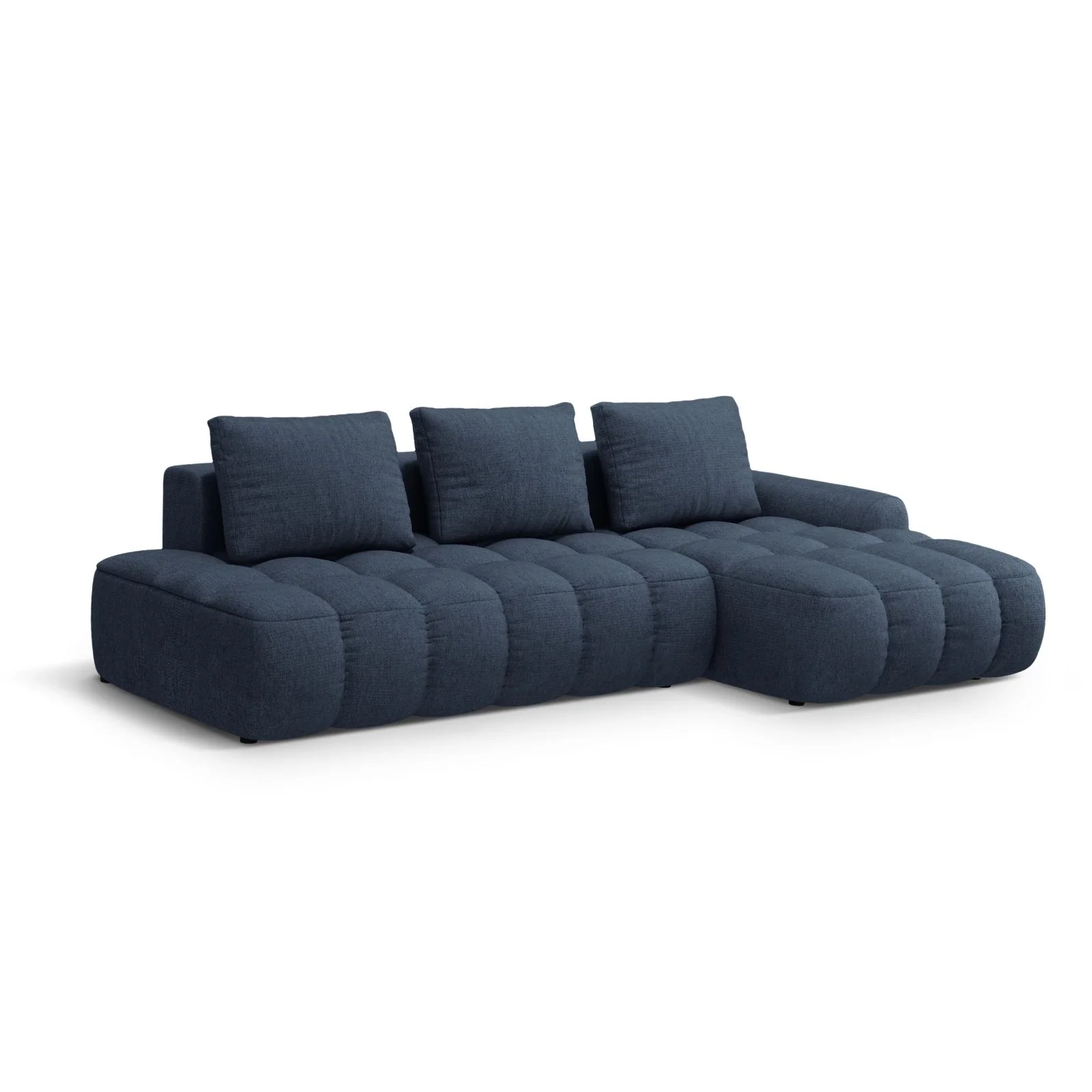 Linz 3-Sitzer Ecksofa mit Schlaffunktion, Rechte Seite, aus Samt oder Strukturstoff, 275x142 cm - Image 76
