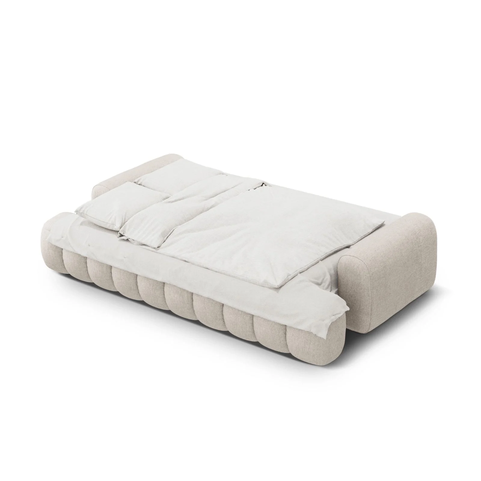 Linz 4-Sitzer Sofa mit Schlaffunktion und Stauraum, aus Samt oder Strukturstoff, 250x100x84 cm - Image 40