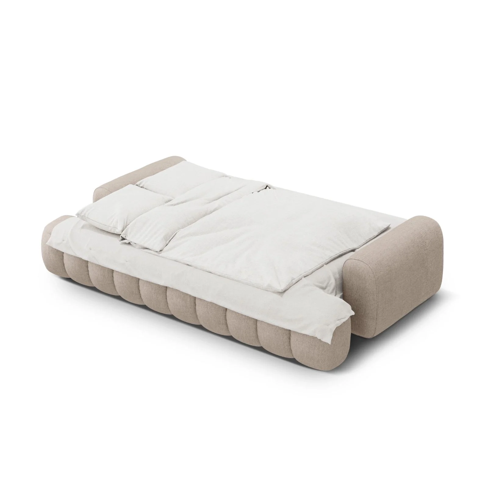 Linz 4-Sitzer Sofa mit Schlaffunktion und Stauraum, aus Samt oder Strukturstoff, 250x100x84 cm - Image 47